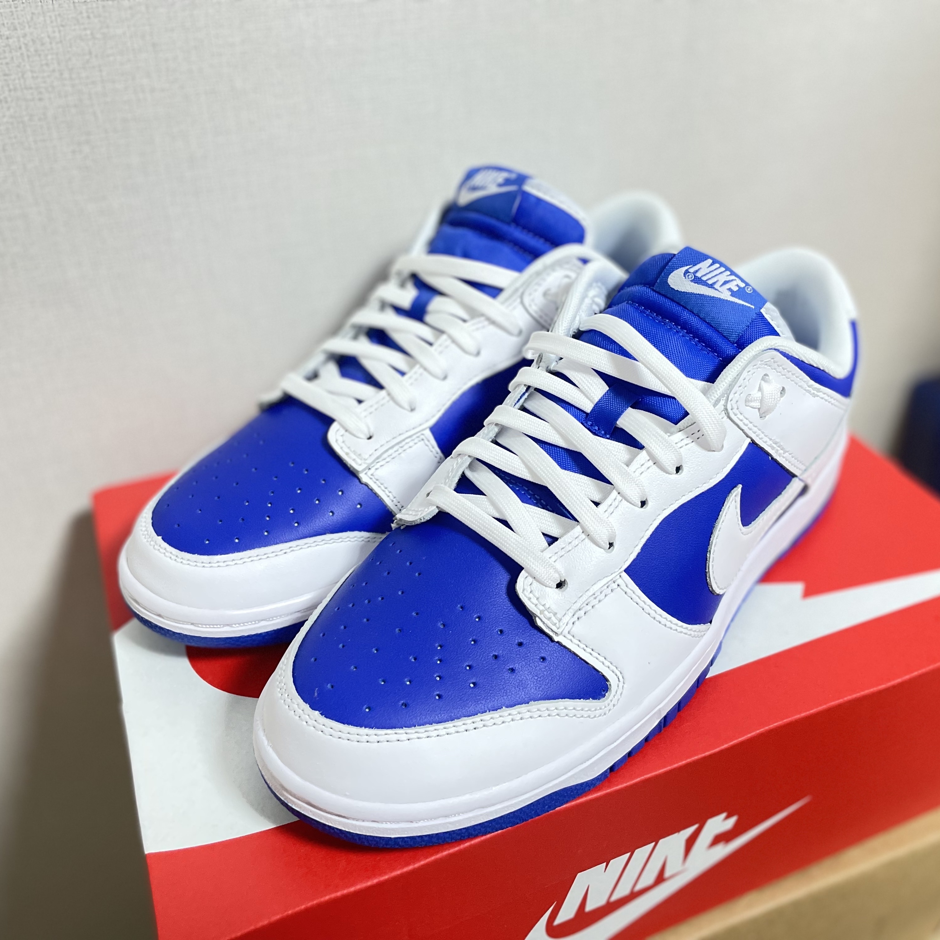 Nike Dunk Low Retro Racer Blue and White 착용 스타일