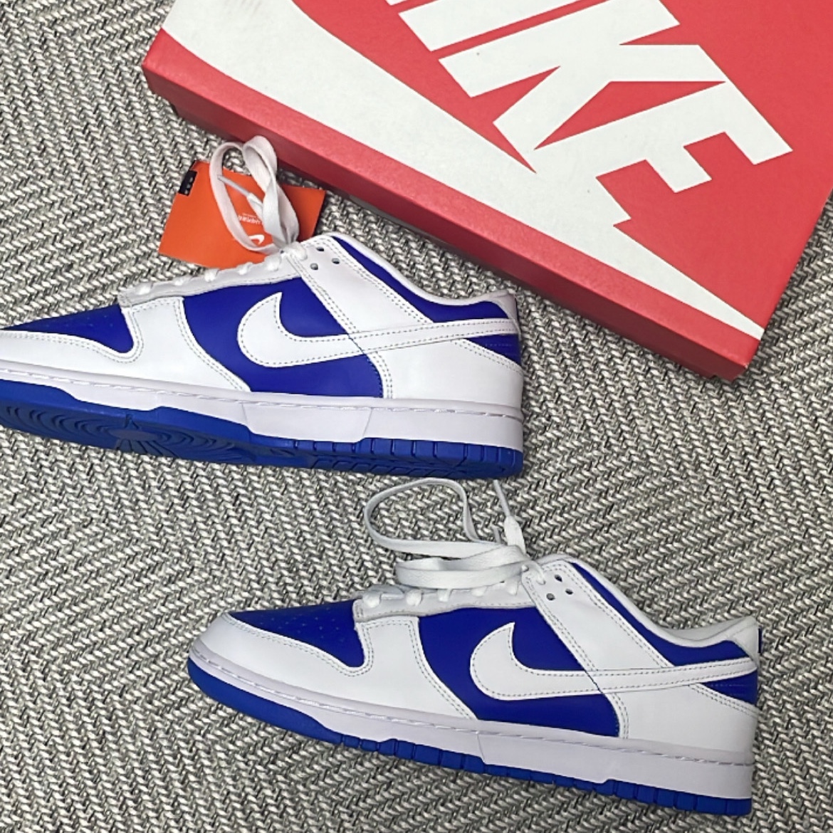 Nike Dunk Low Retro Racer Blue and White 착용 스타일