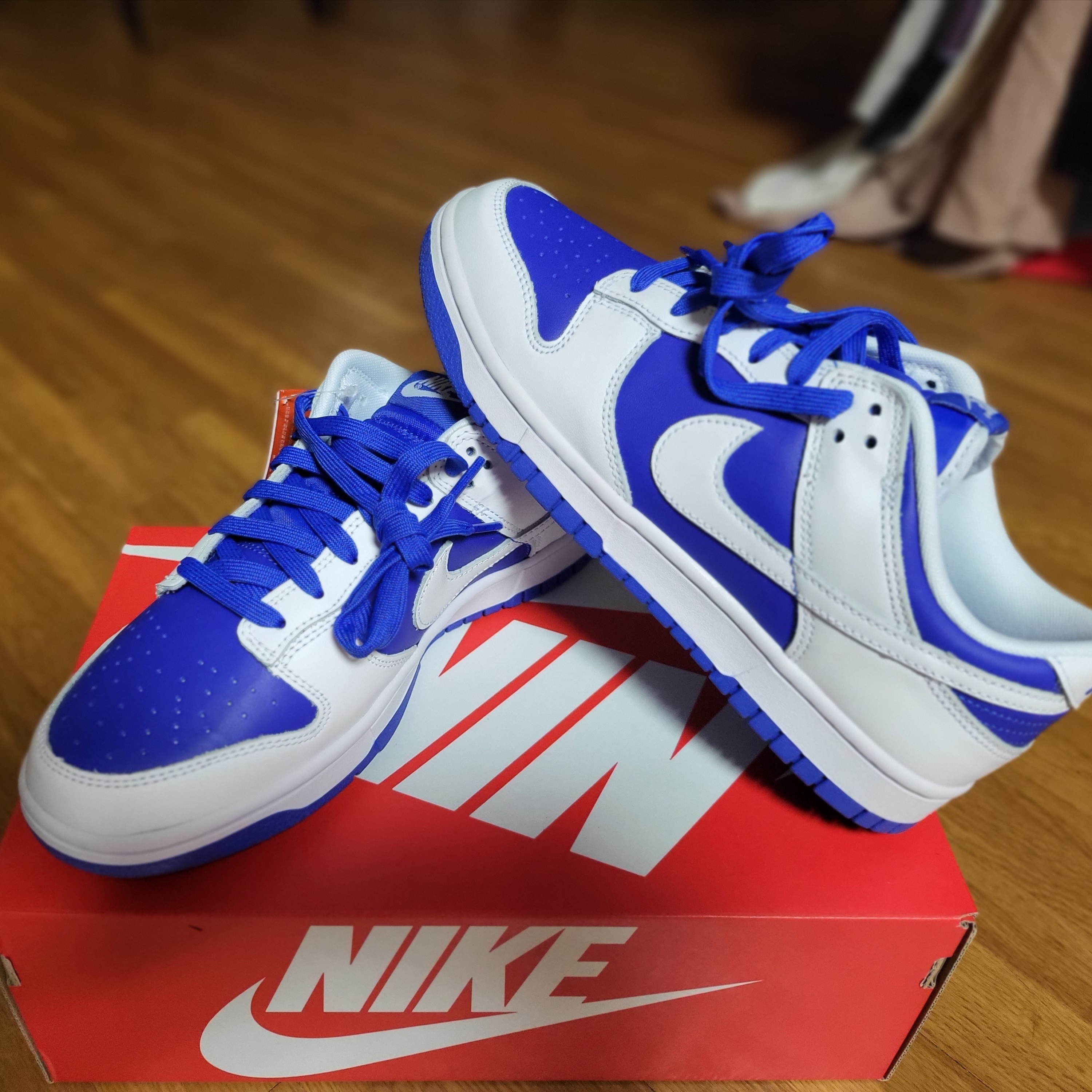 Nike Dunk Low Retro Racer Blue and White 착용 스타일