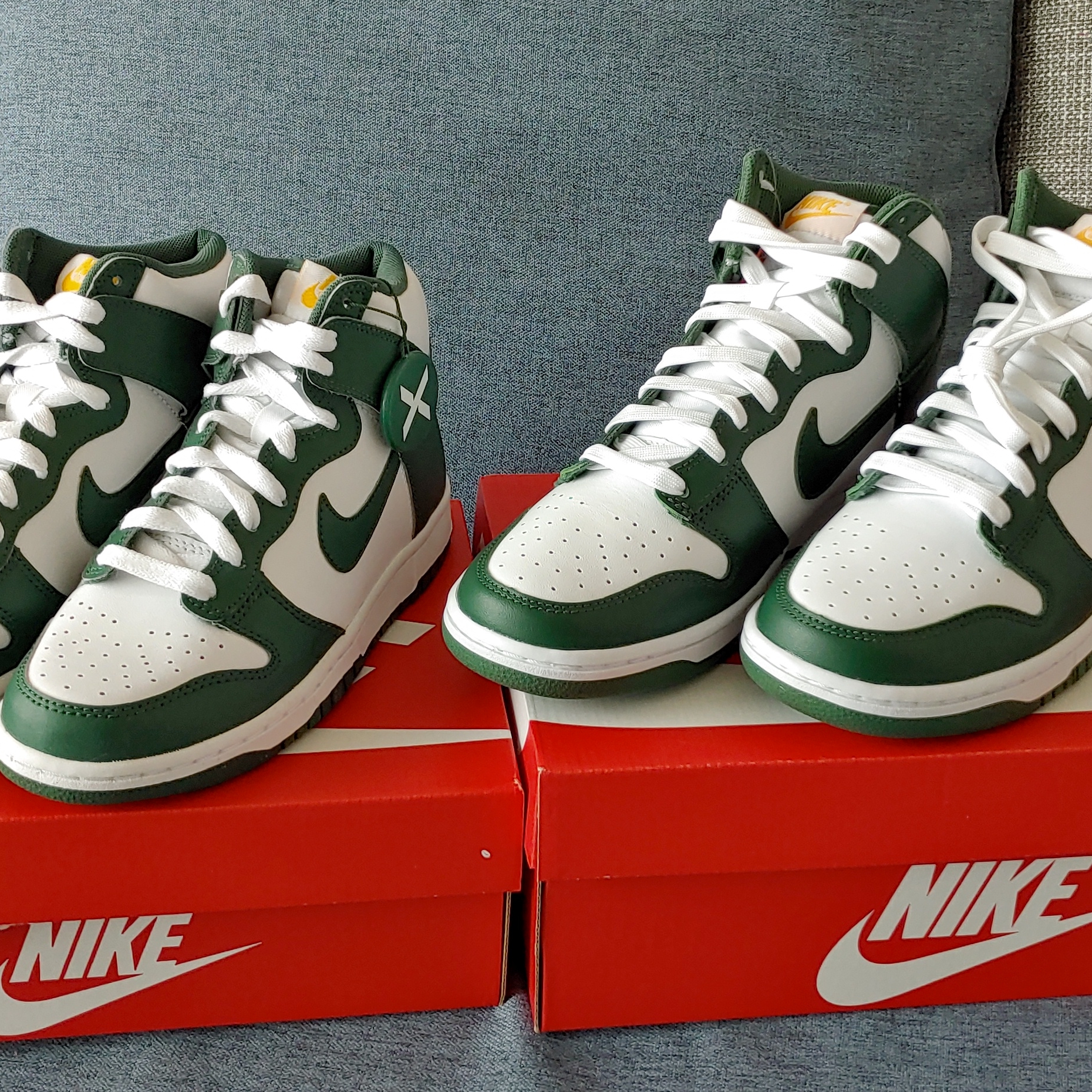 (GS) Nike Dunk High Noble Green, Nike Dunk High Retro Noble Green 착용 스타일