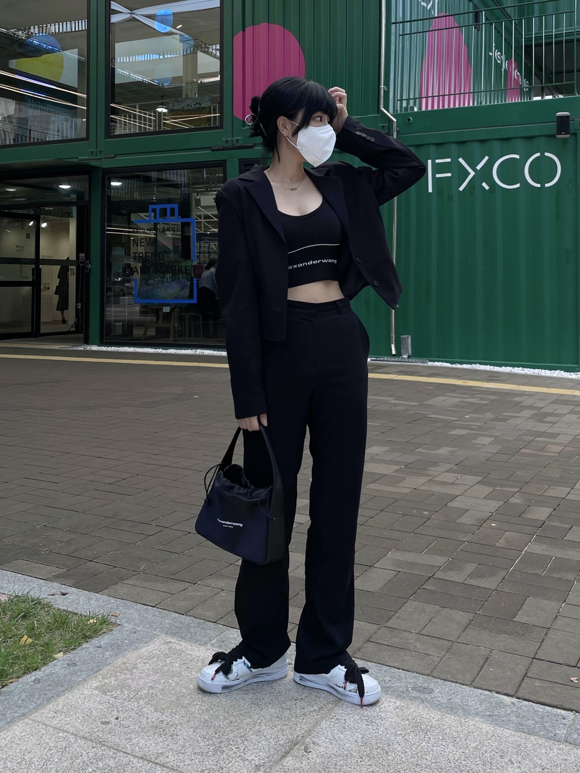 Nike x Peaceminusone Air Force 1 Low Para-Noise 2.0 착용 스타일 - 2