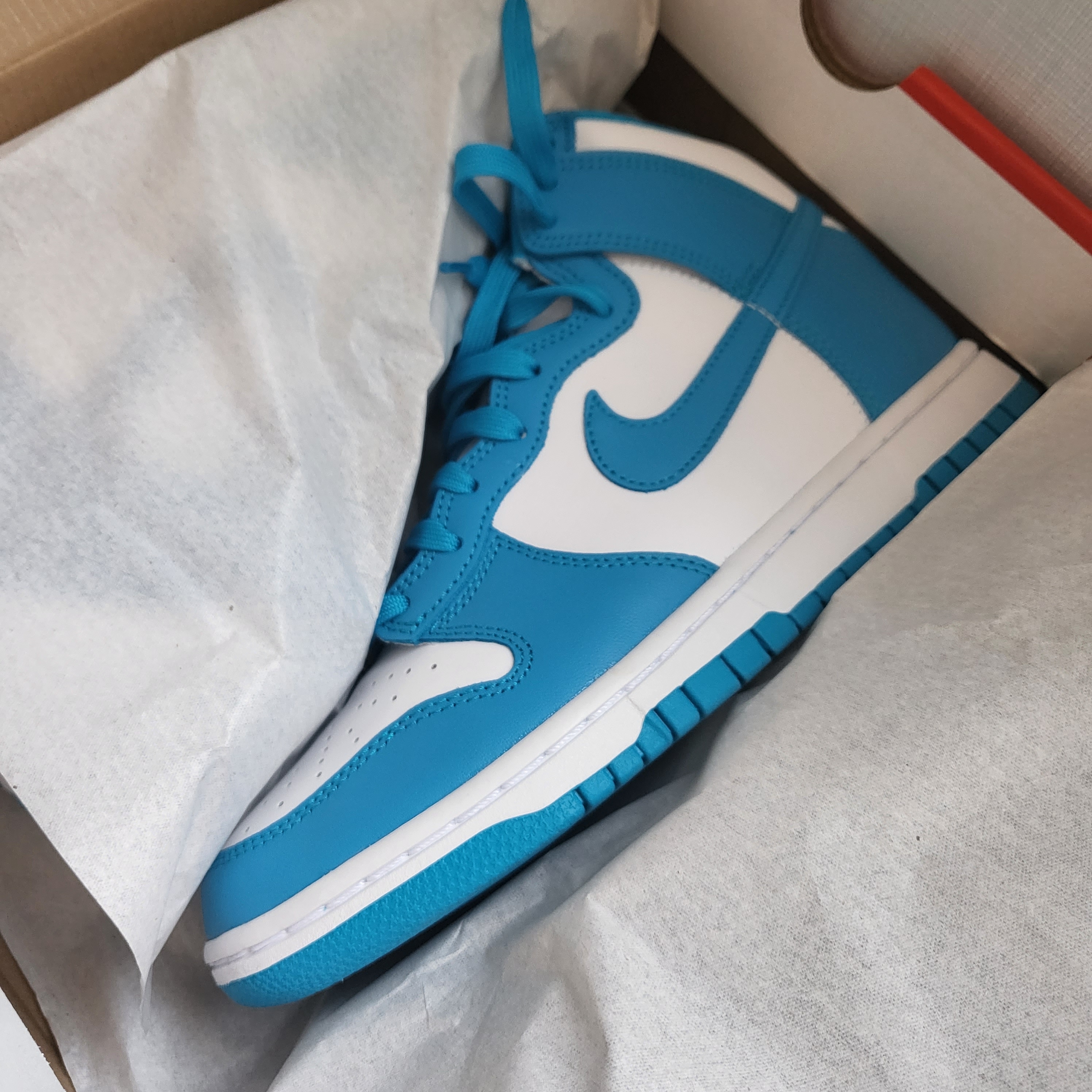 Nike Dunk High Retro Championship Blue 착용 스타일 - 1