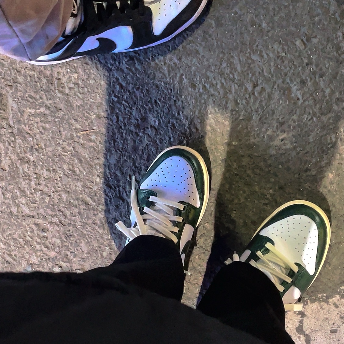 Nike Dunk Low Retro Black, (W) Nike Dunk Low Vintage Green 착용 스타일