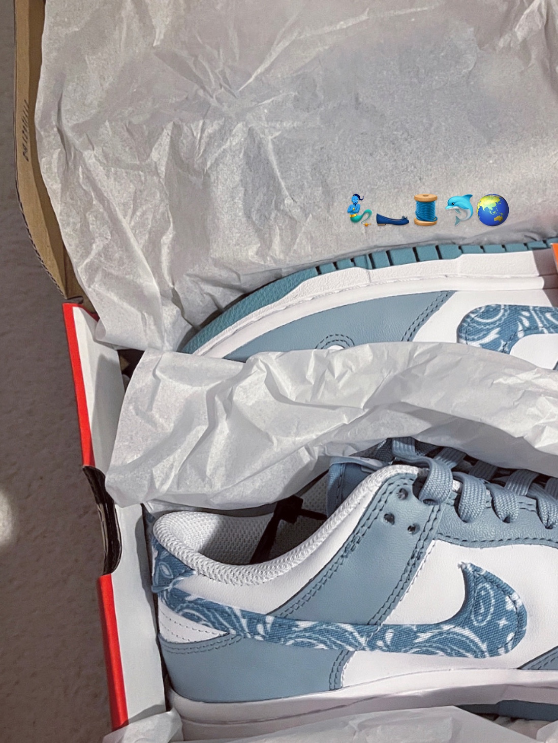 (W) Nike Dunk Low Essential Blue Paisley 착용 스타일
