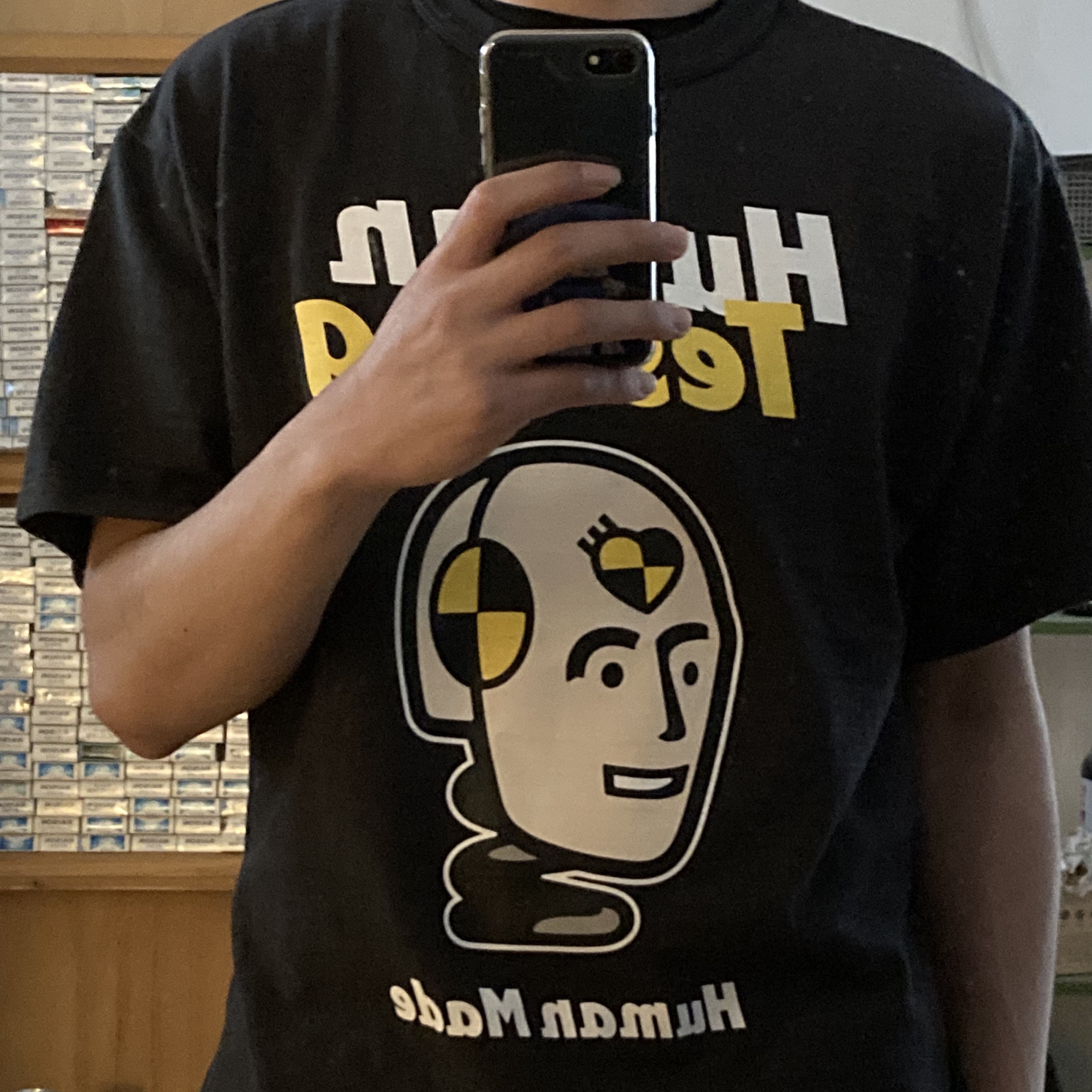 Human Made x A$AP Rocky Human Testing T-Shirt Black 착용 스타일