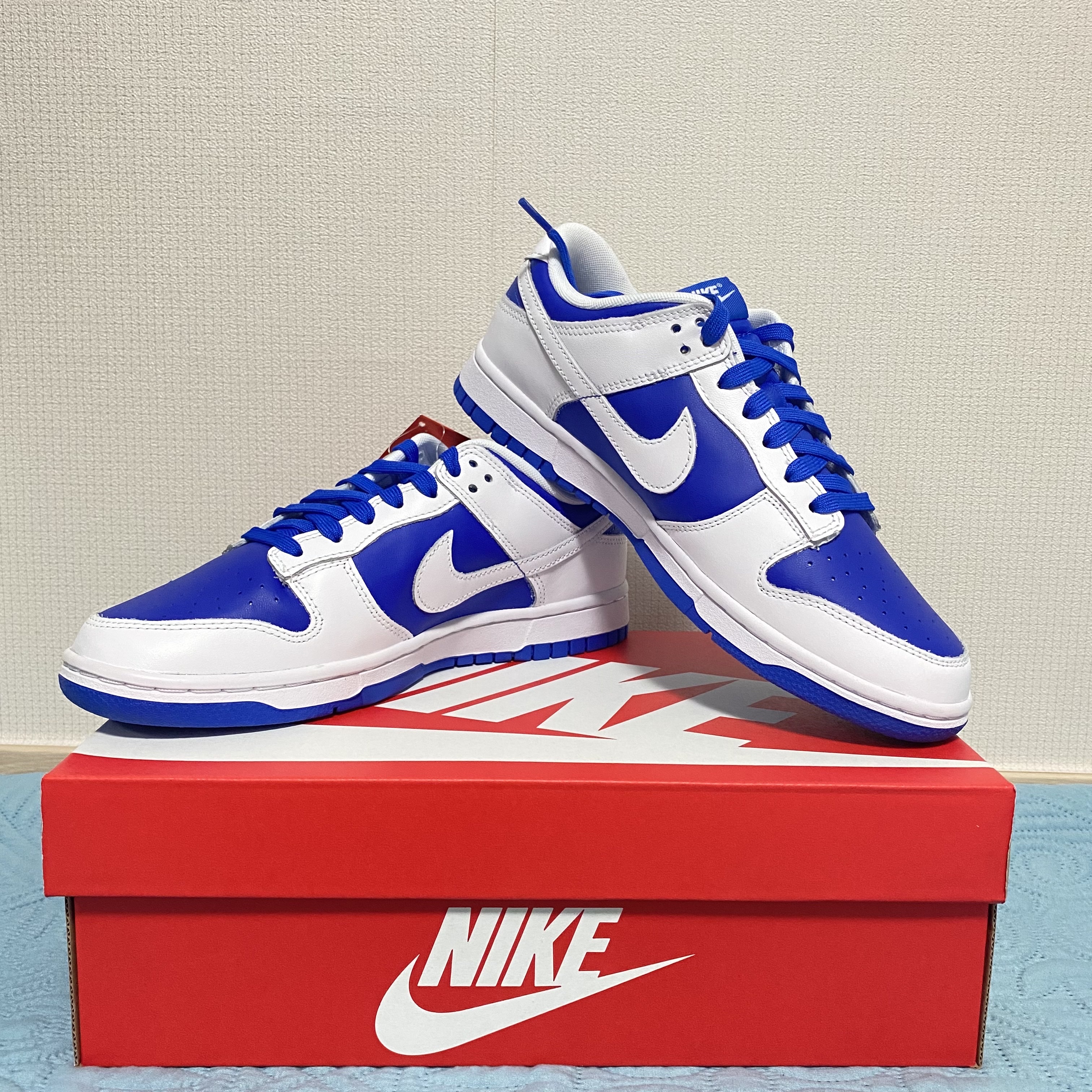Nike Dunk Low Retro Racer Blue and White 착용 스타일