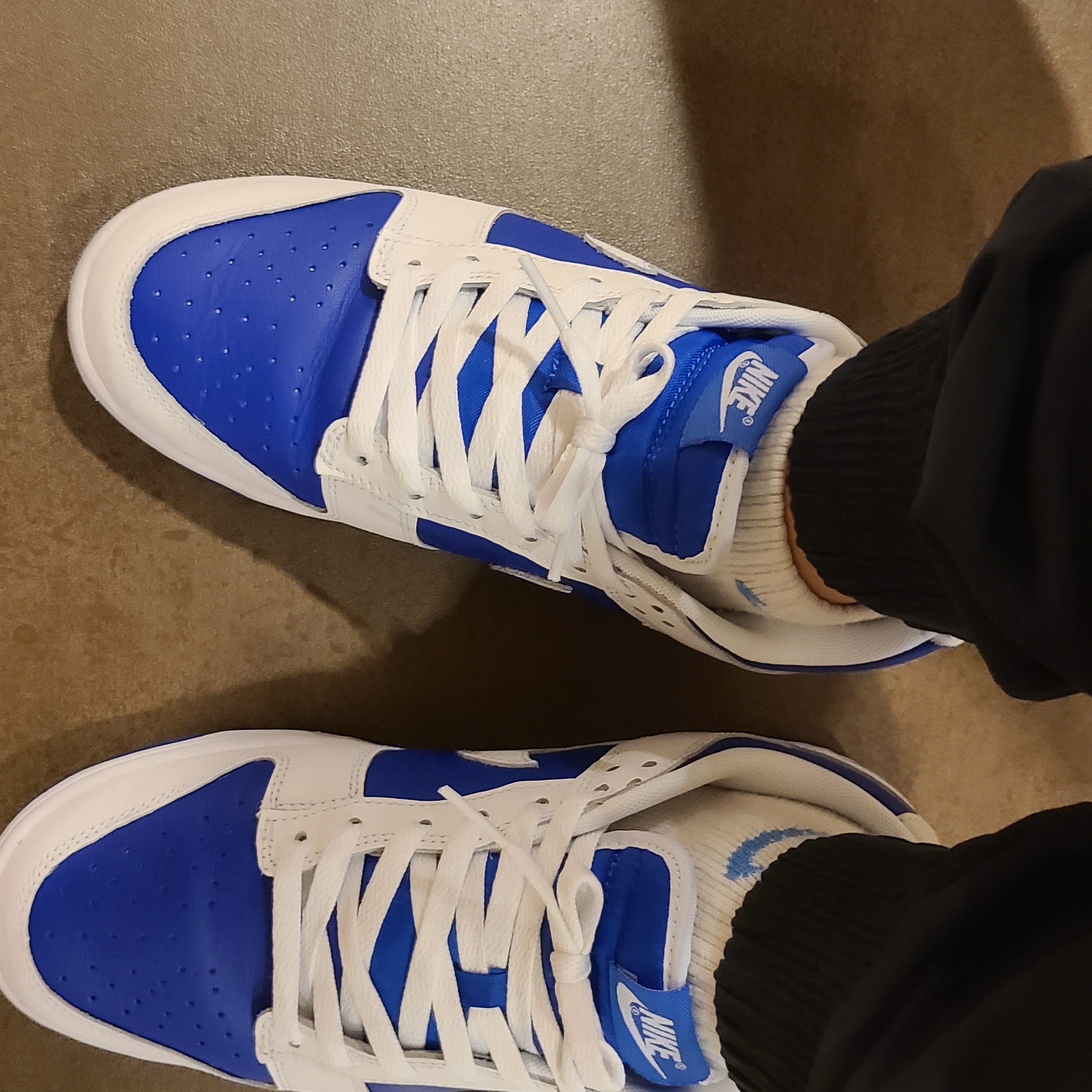 Nike Dunk Low Retro Racer Blue and White 착용 스타일