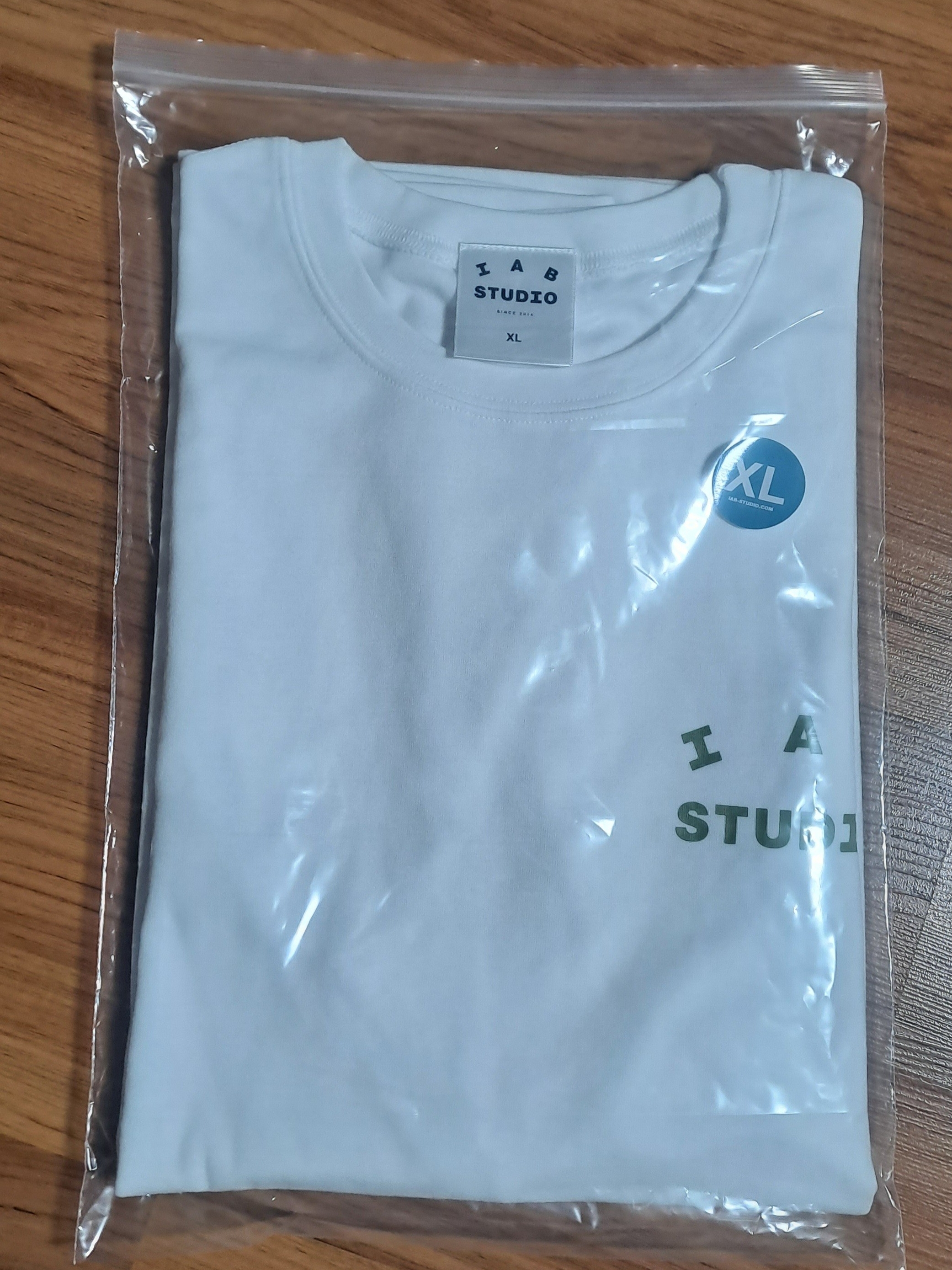 IAB Studio T-Shirt White Light Green 착용 스타일