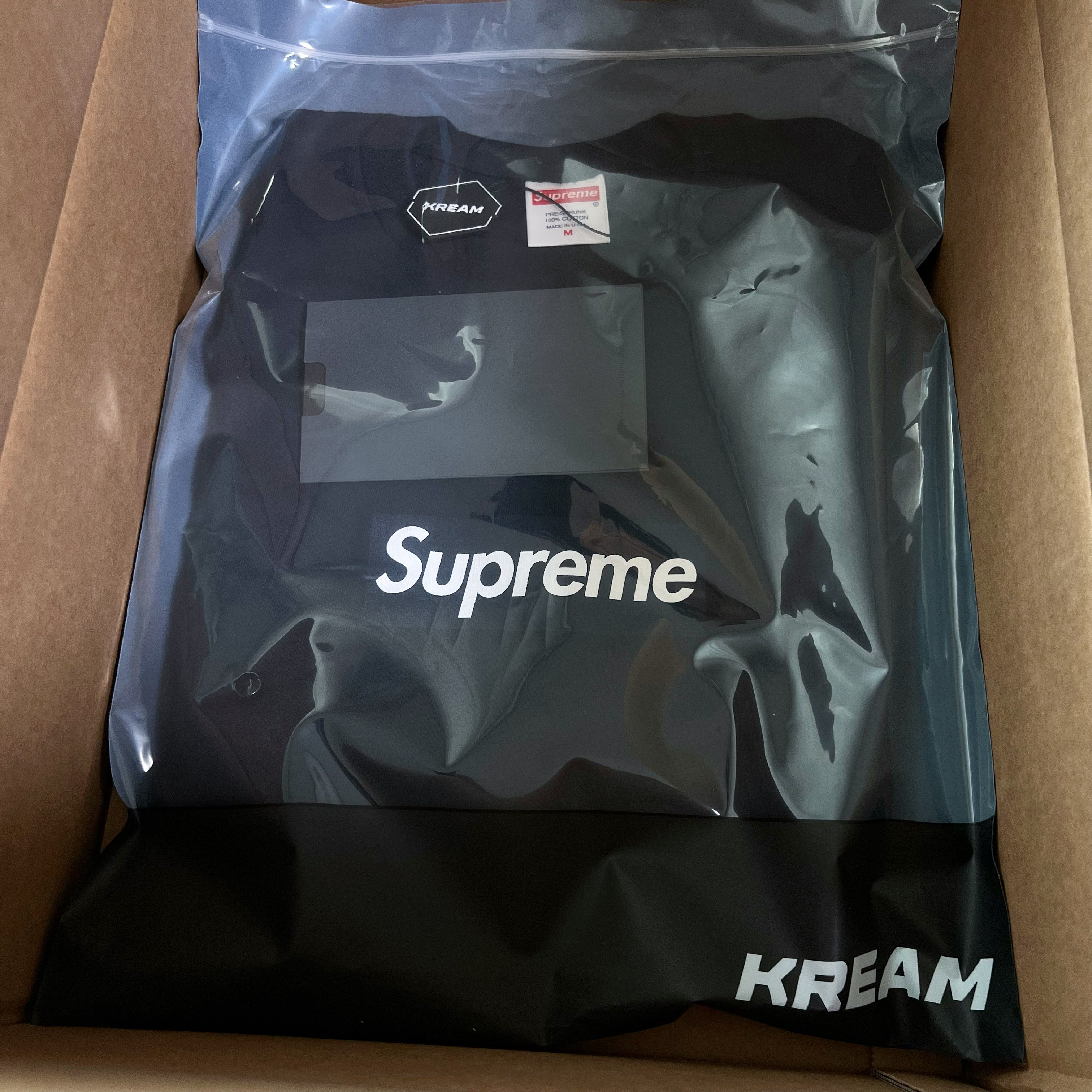 Supreme Box Logo L/S T-Shirt Navy - 20FW 착용 스타일