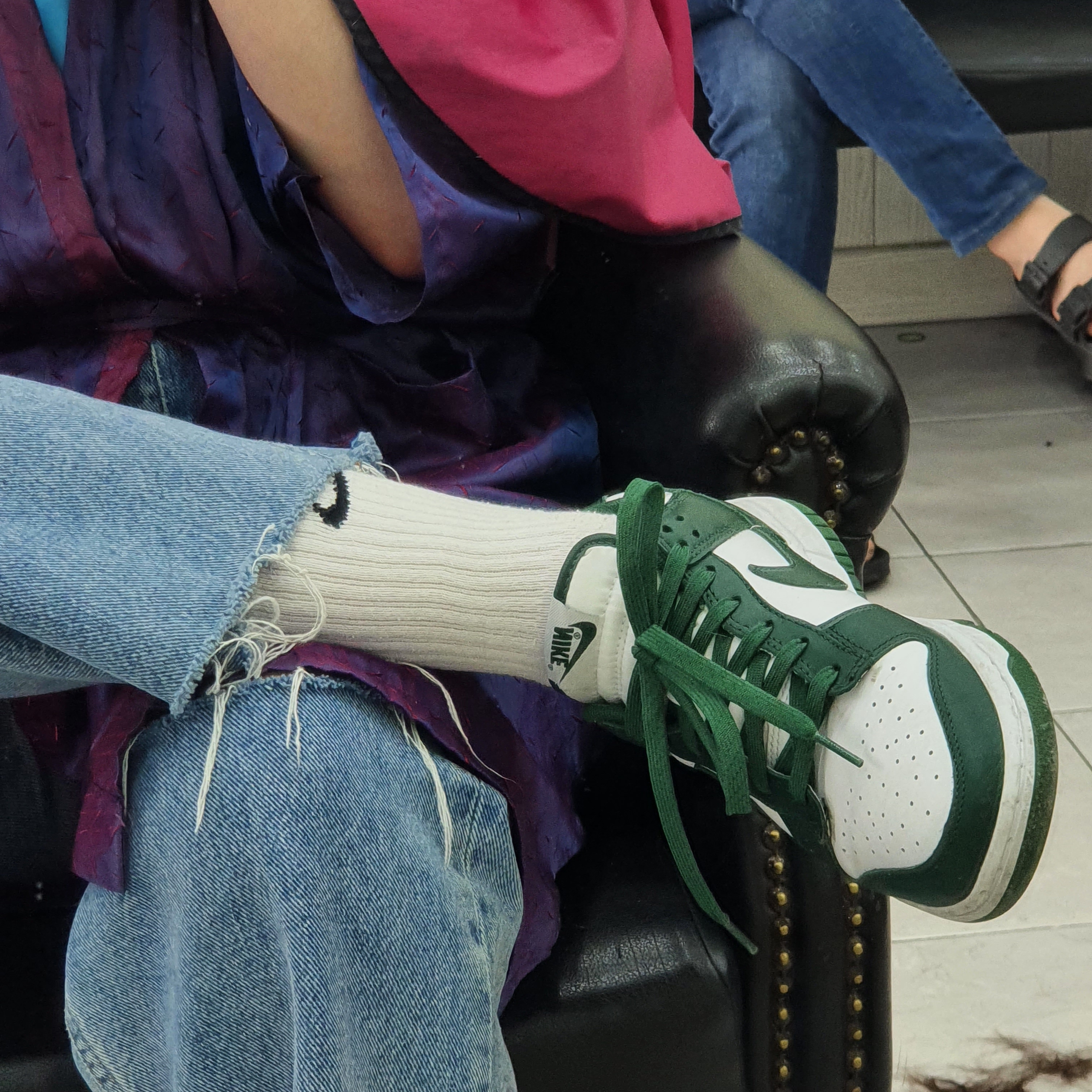 Nike Dunk Low Retro Varsity Green 착용 스타일