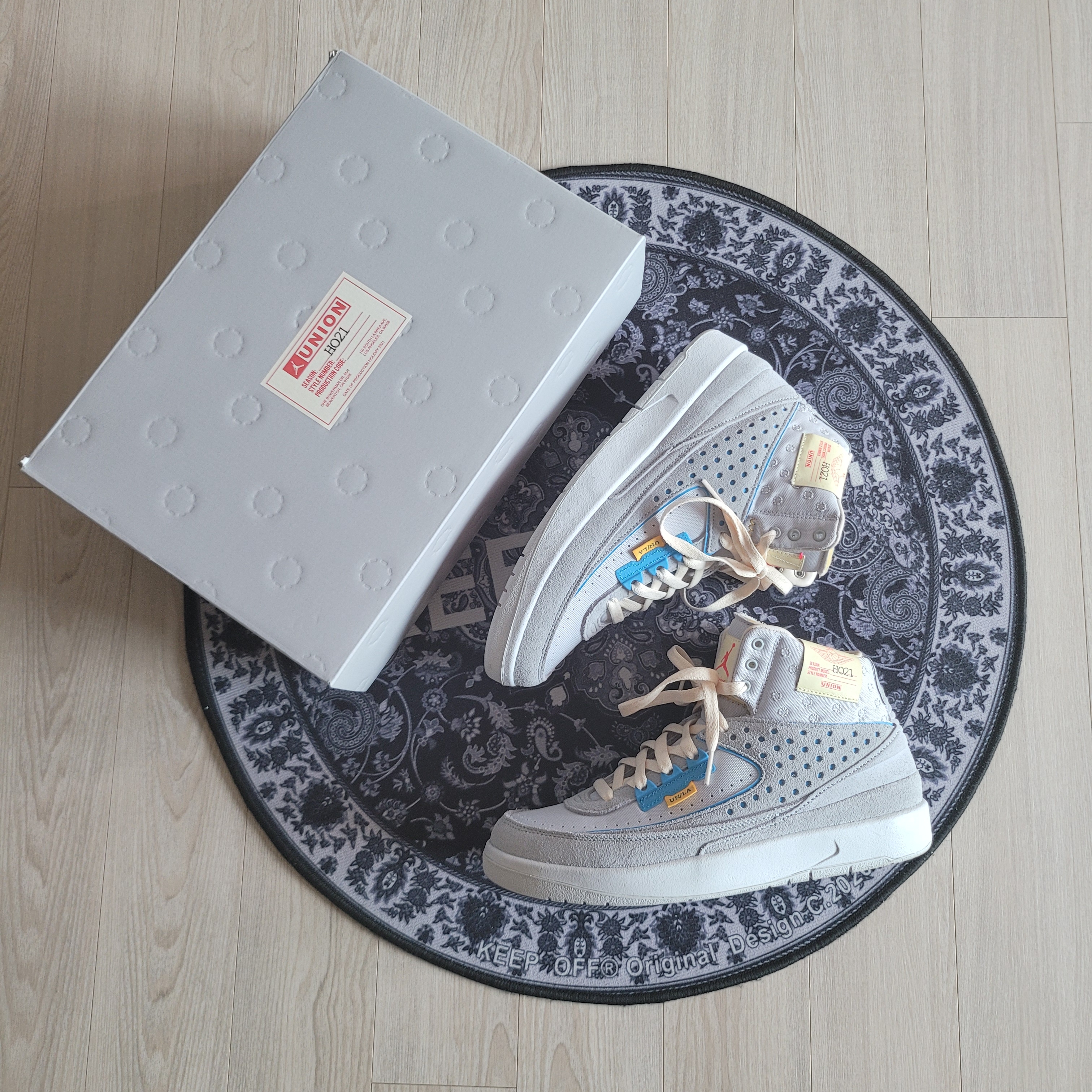 Jordan 2 x Union Retro SP Grey Fog 착용 스타일