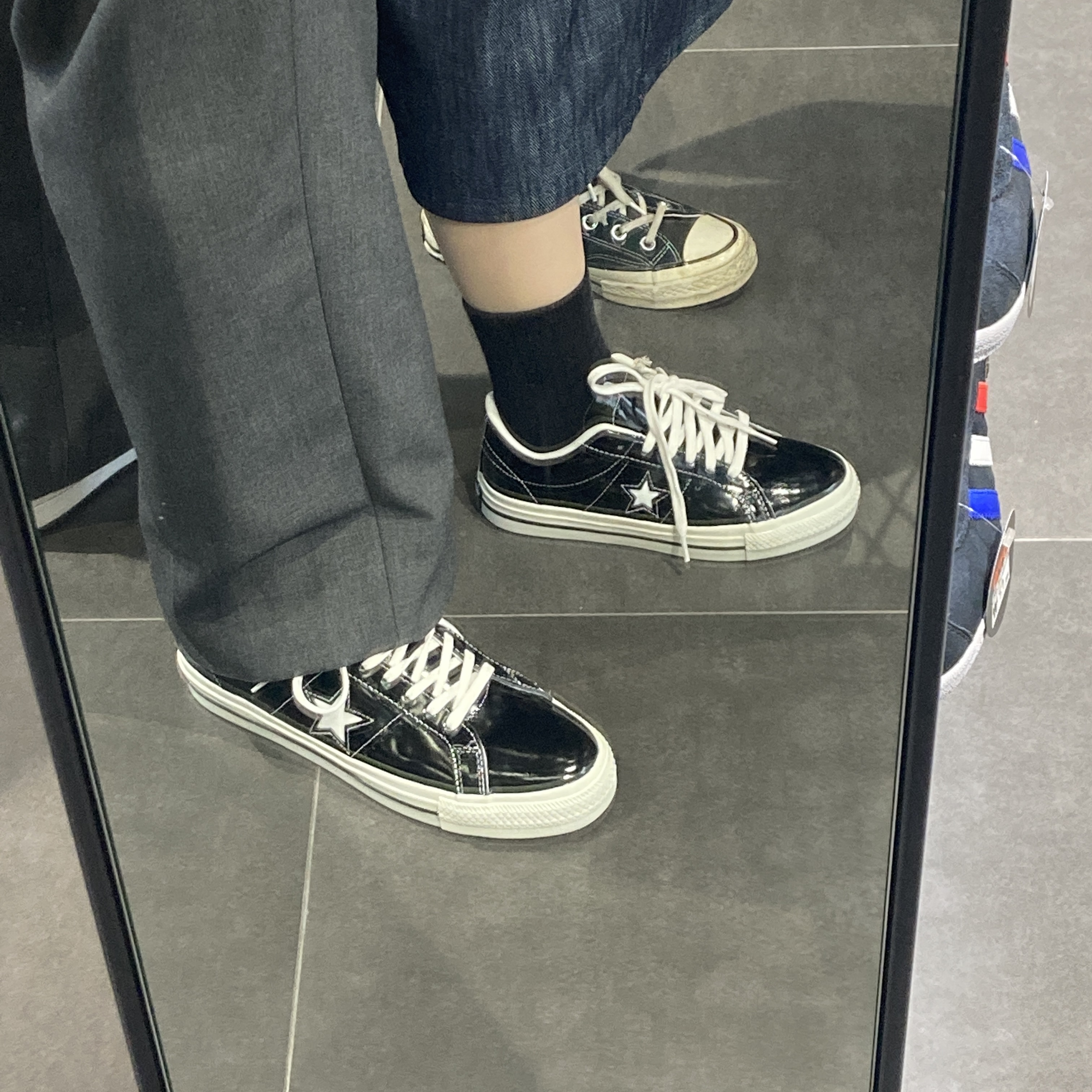 Converse One Star Ox Black 착용 스타일