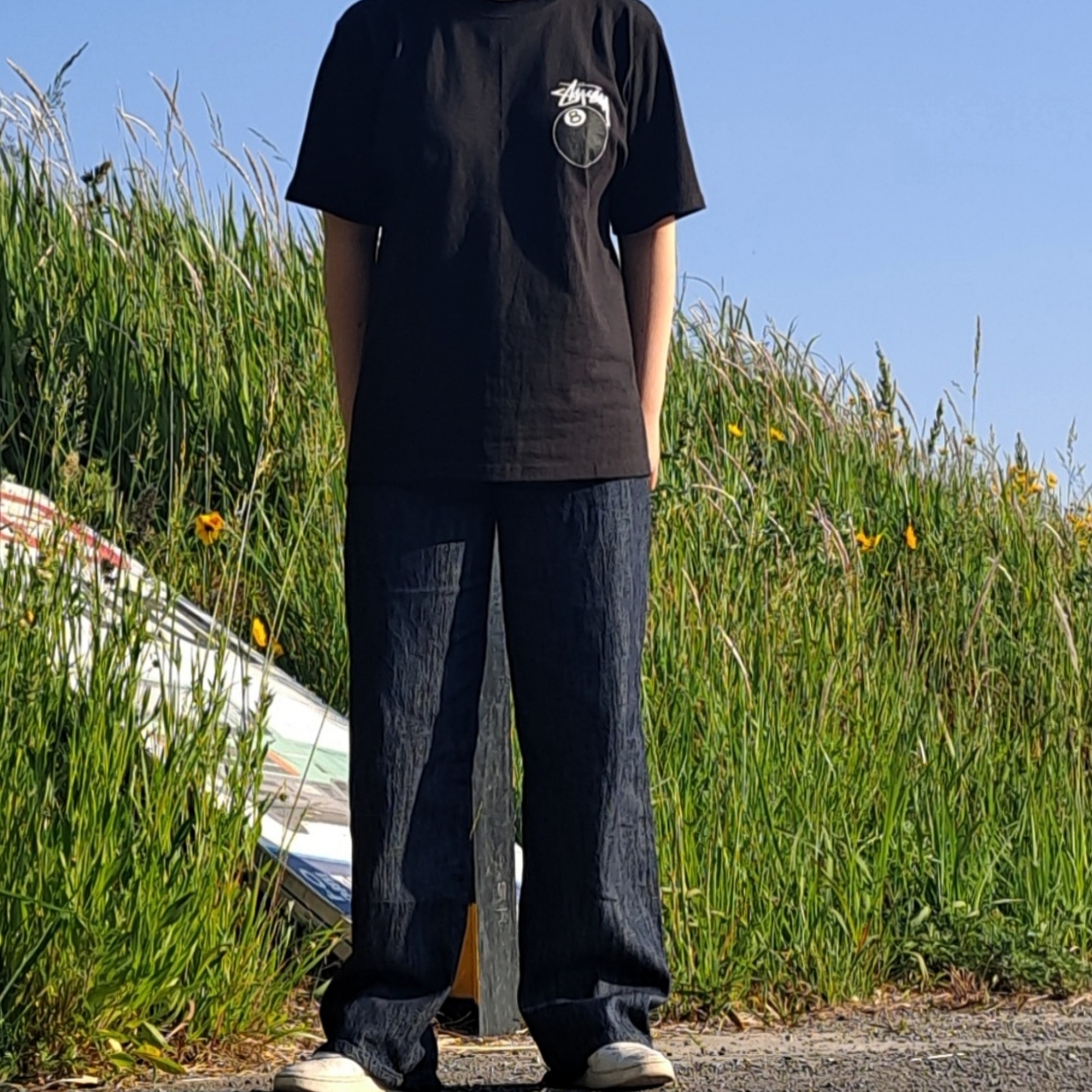 Stussy 8 Ball T-Shirt Black - 22SS 착용 스타일