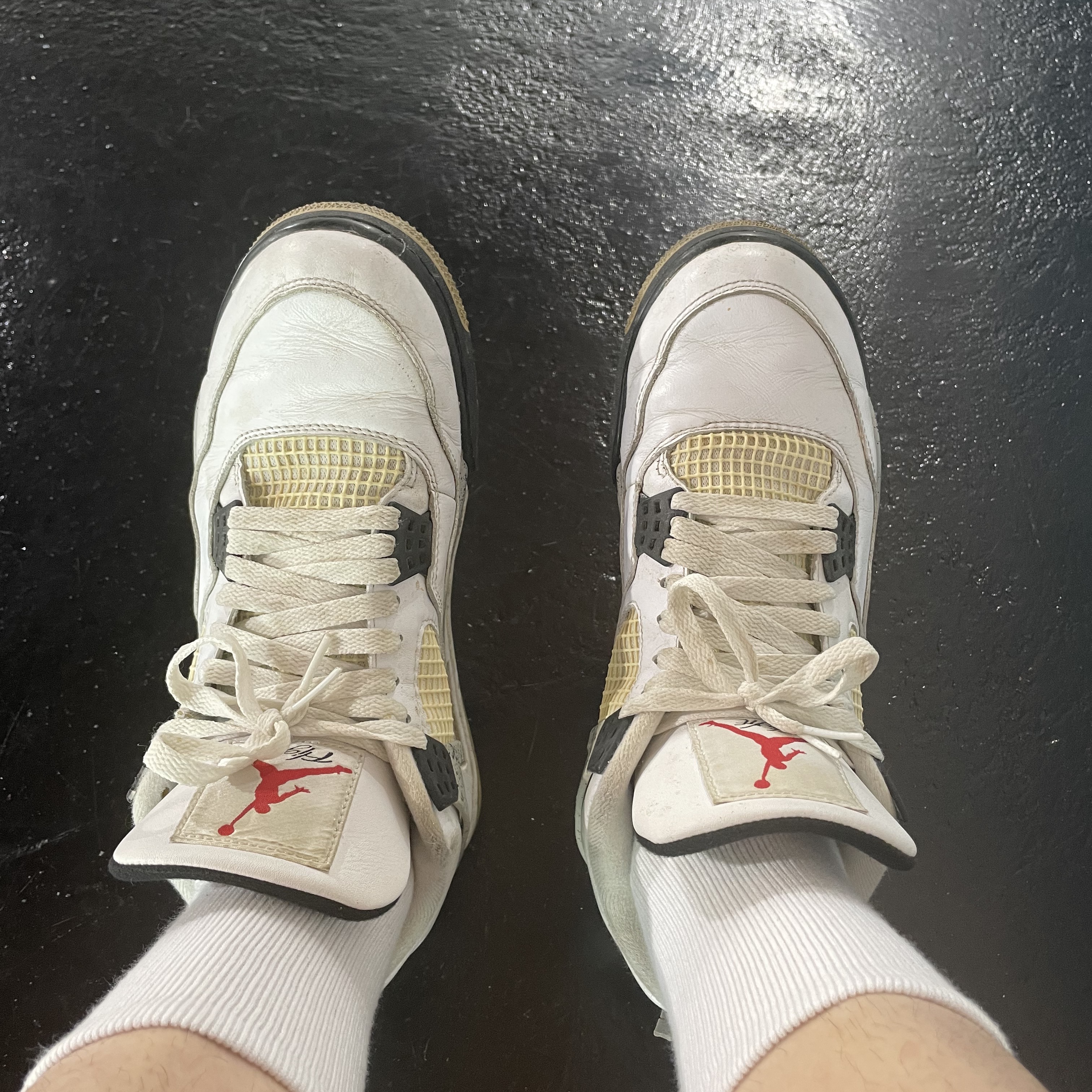 Jordan 4 Retro OG White Cement 2016 착용 스타일 - 1