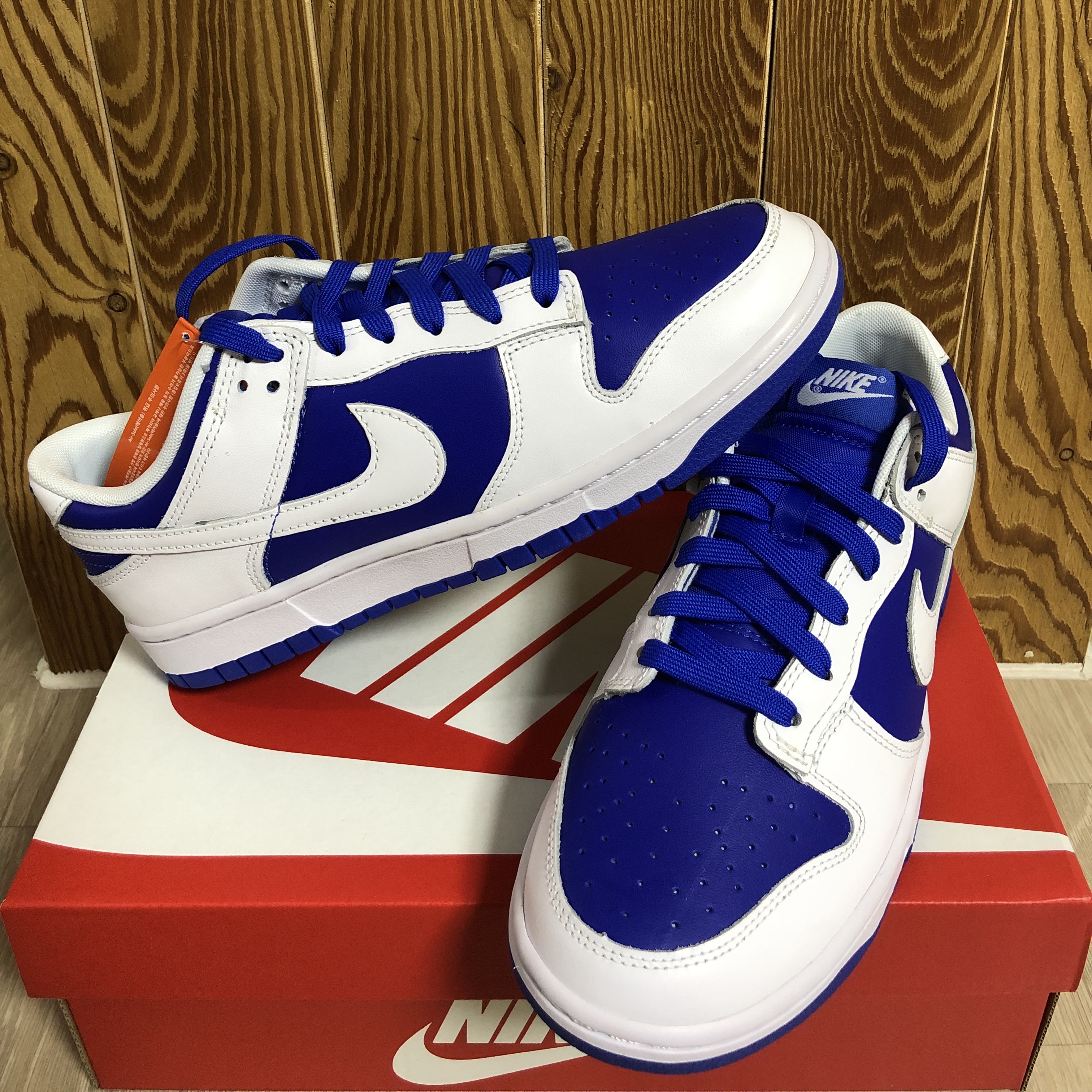 Nike Dunk Low Retro Racer Blue and White 착용 스타일