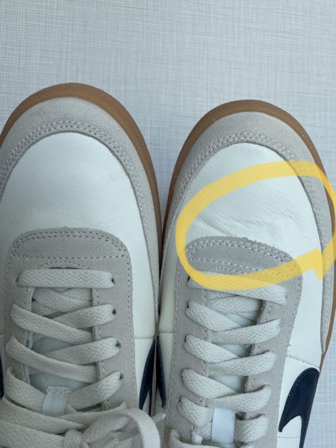 Nike x J.Crew Killshot 2 Sail Midnight Navy 착용 스타일