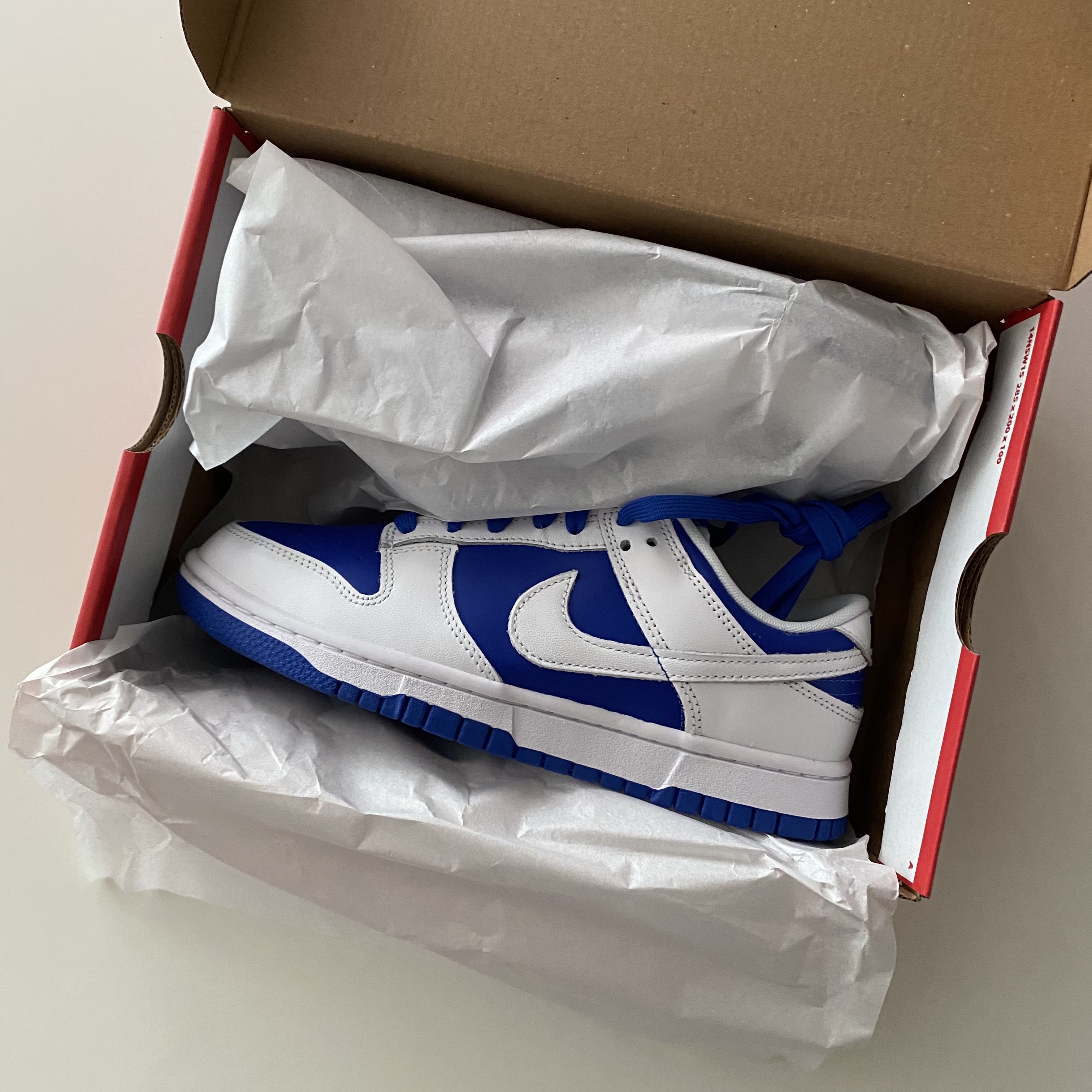 Nike Dunk Low Retro Racer Blue and White 착용 스타일 - 2