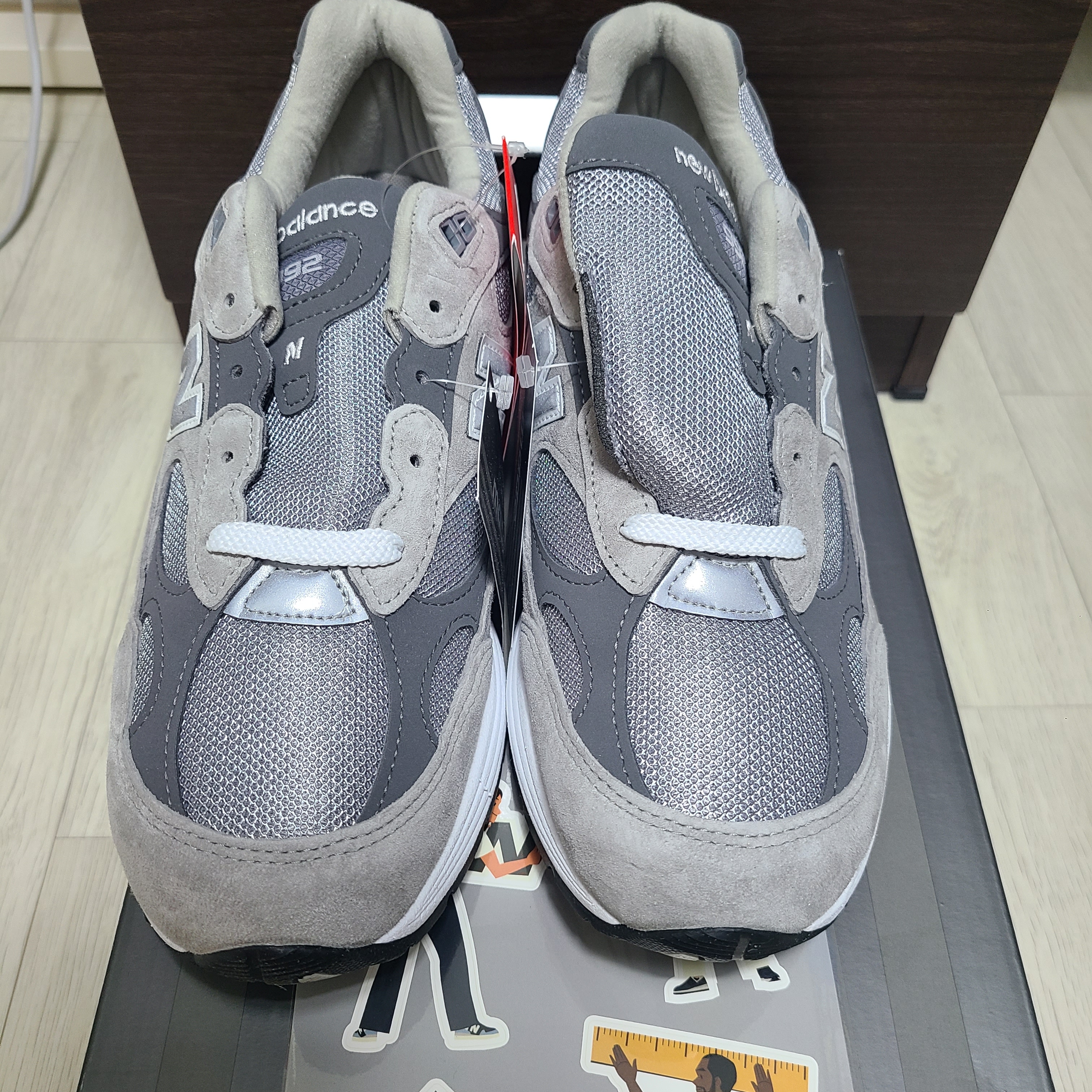 New Balance 992 Made in USA Grey - D Standard 착용 스타일 - 2