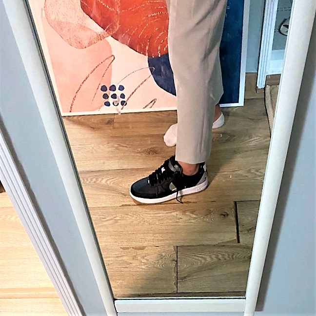 Nike x NBA Air Force 1 '07 LV8 Black Silver 착용 스타일