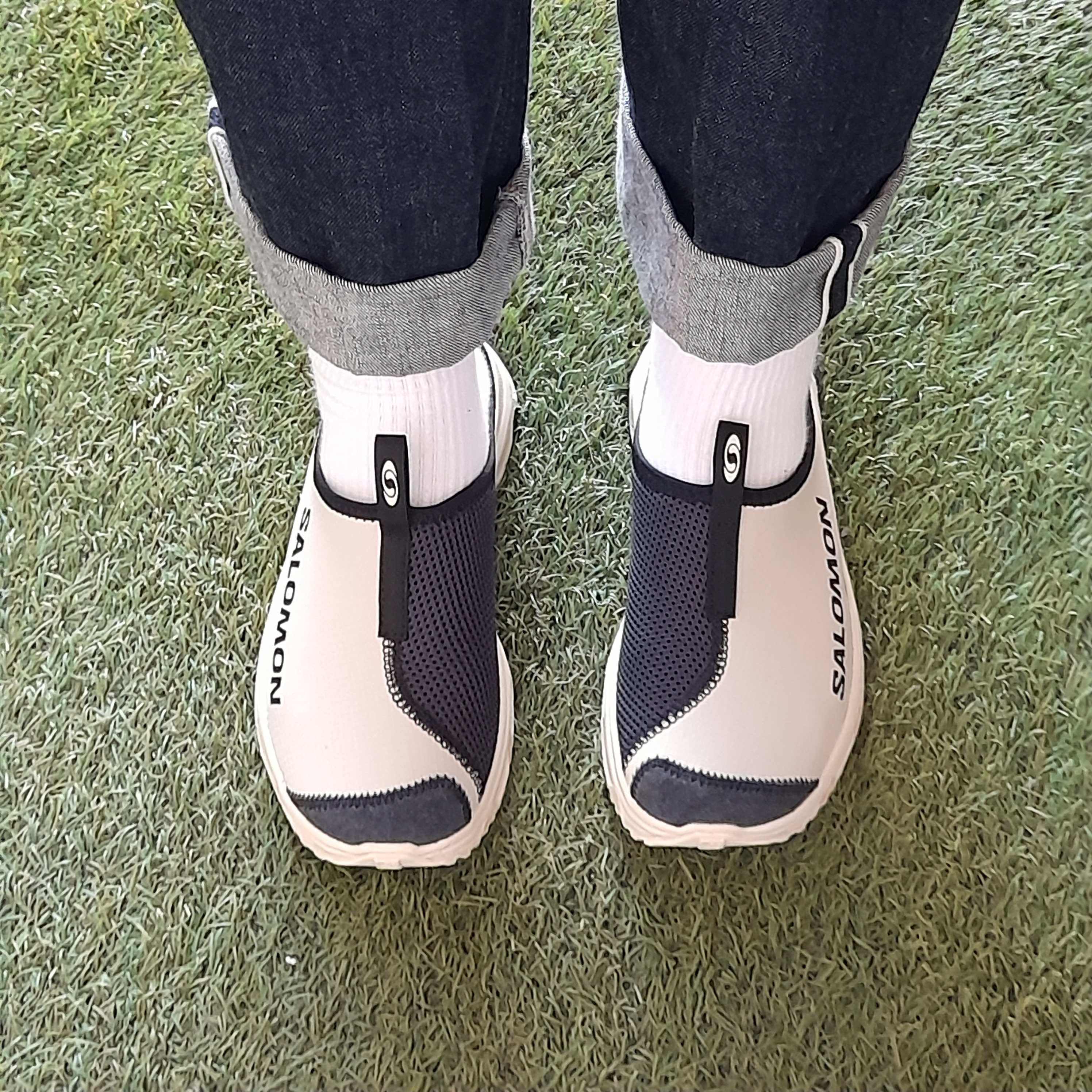 Salomon RX Slide 3.0 Bleached Sand 착용 스타일 - 2