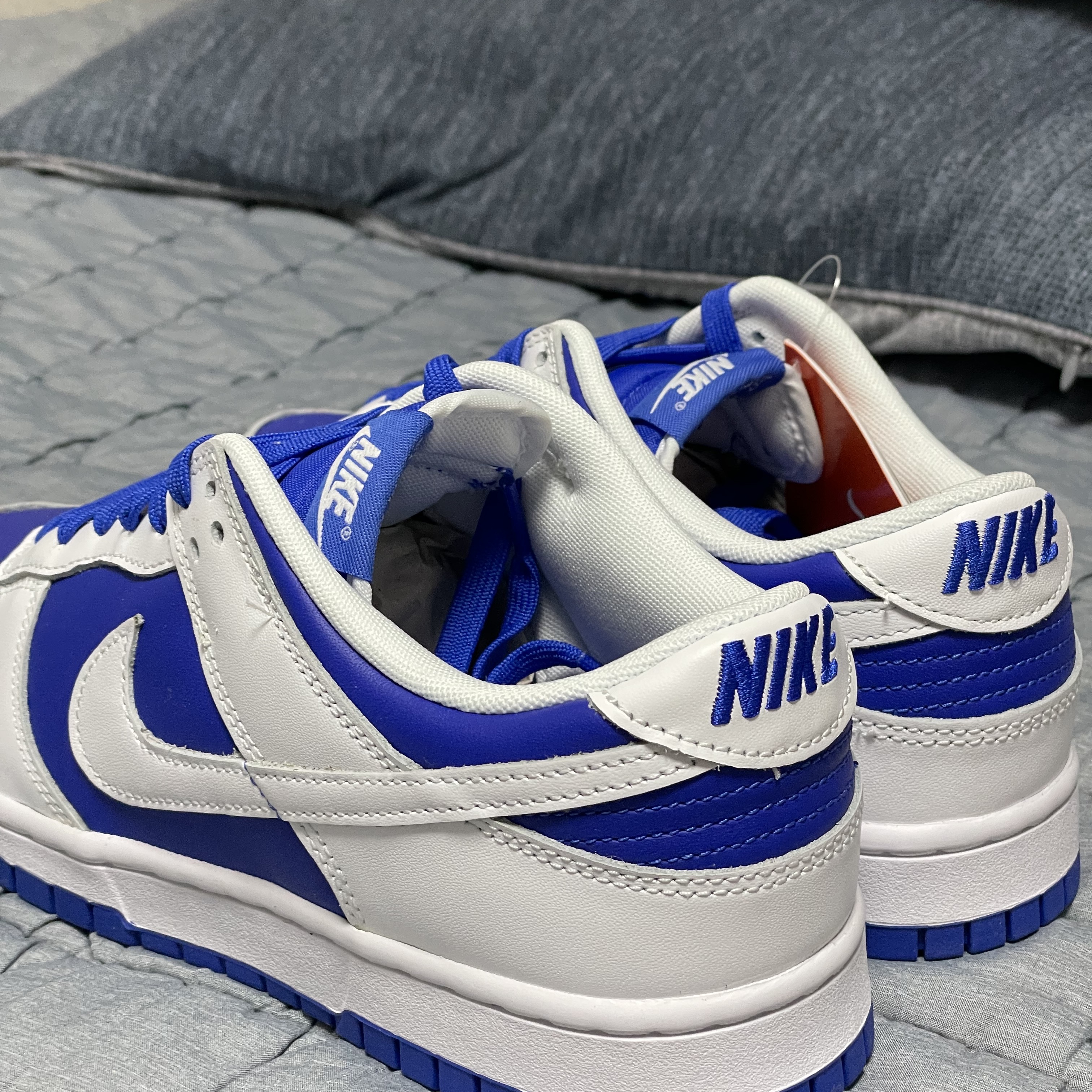 Nike Dunk Low Retro Racer Blue and White 착용 스타일 - 1