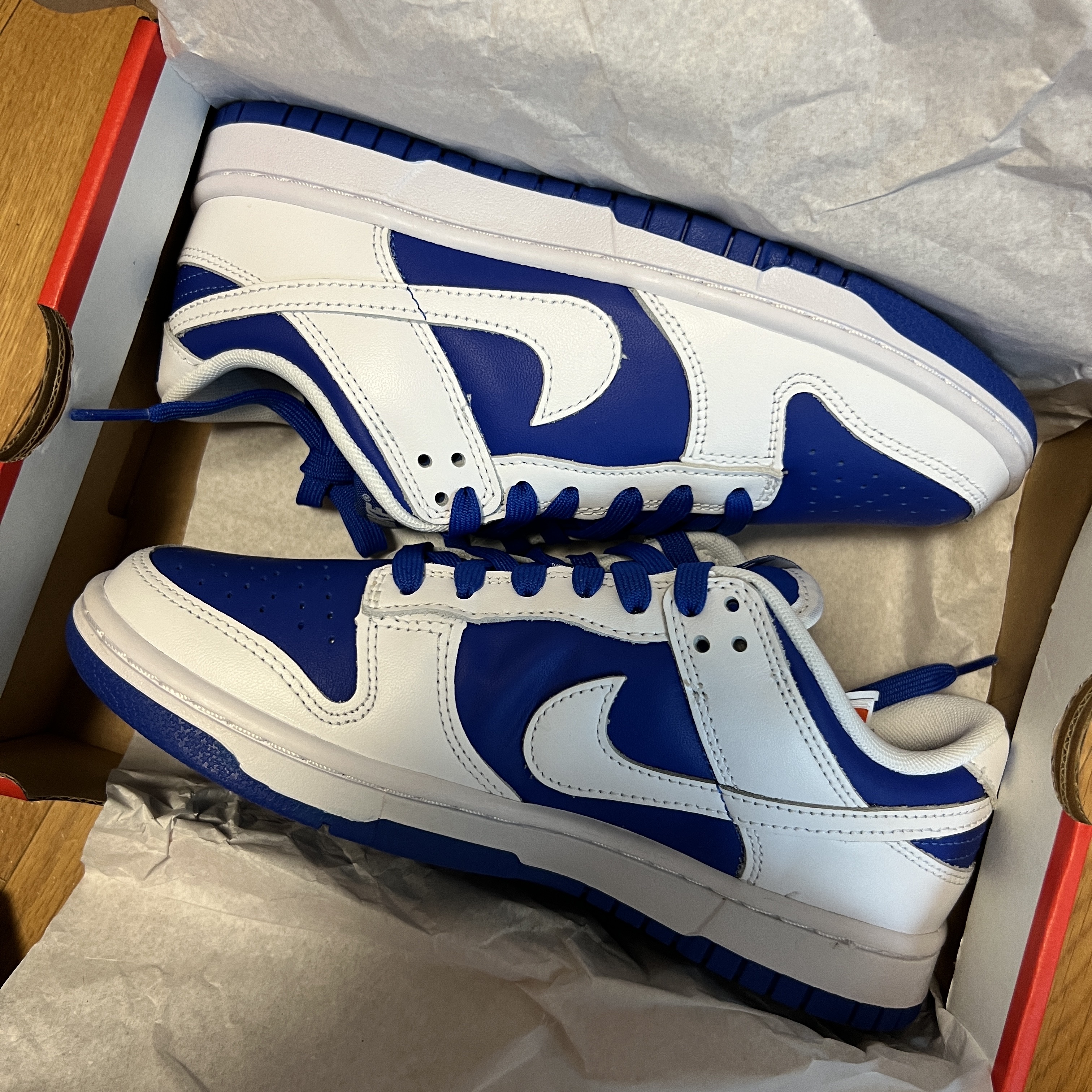Nike Dunk Low Retro Racer Blue and White 착용 스타일