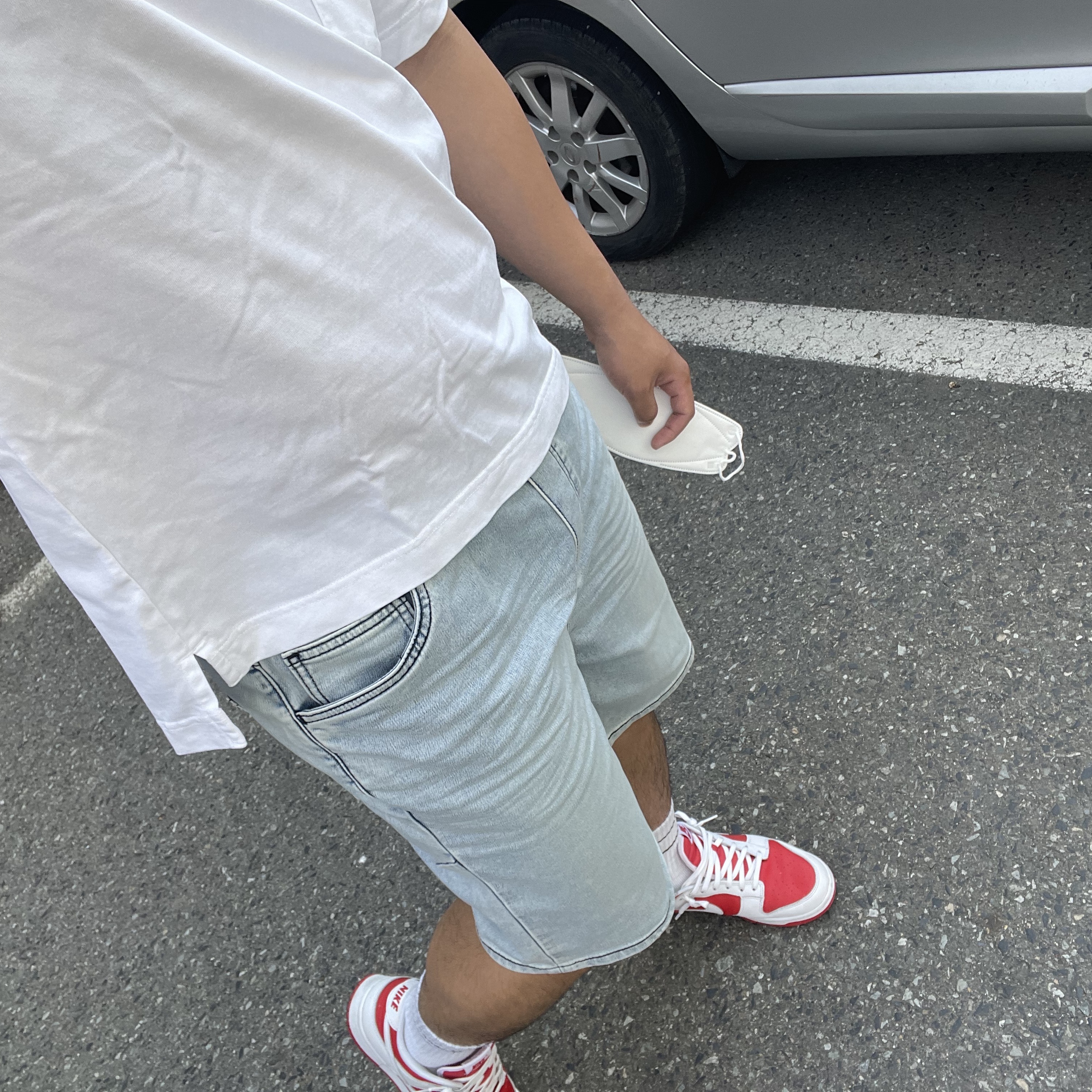 Nike Dunk Low Retro Championship Red 착용 스타일