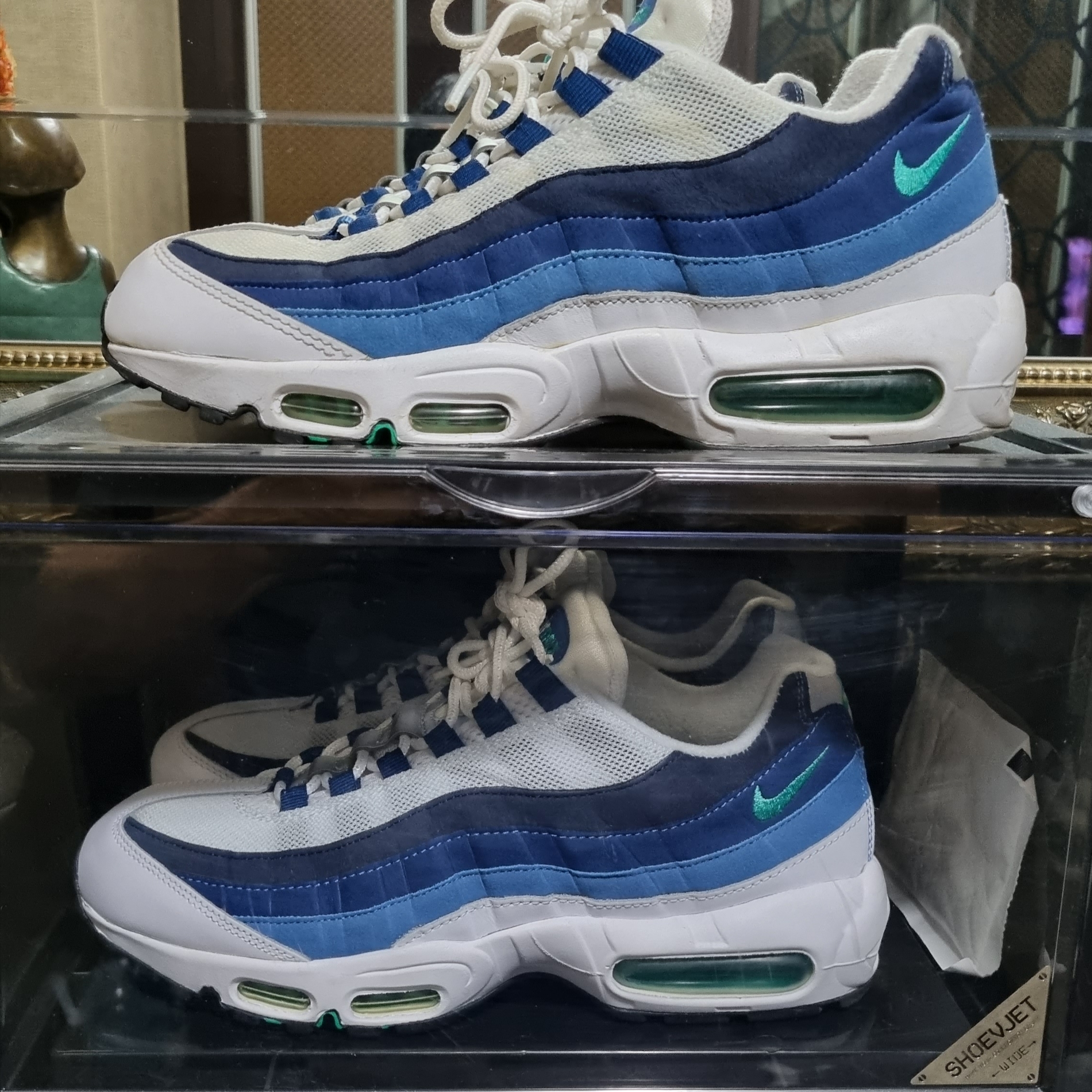 Nike Air Max 95 White Slate Blue 착용 스타일