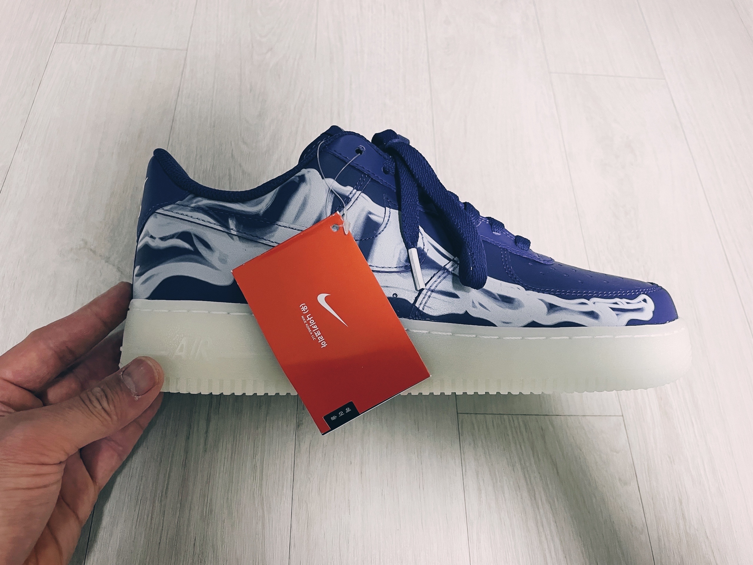 Nike Air Force 1 Low '07 Purple Skeleton 착용 스타일