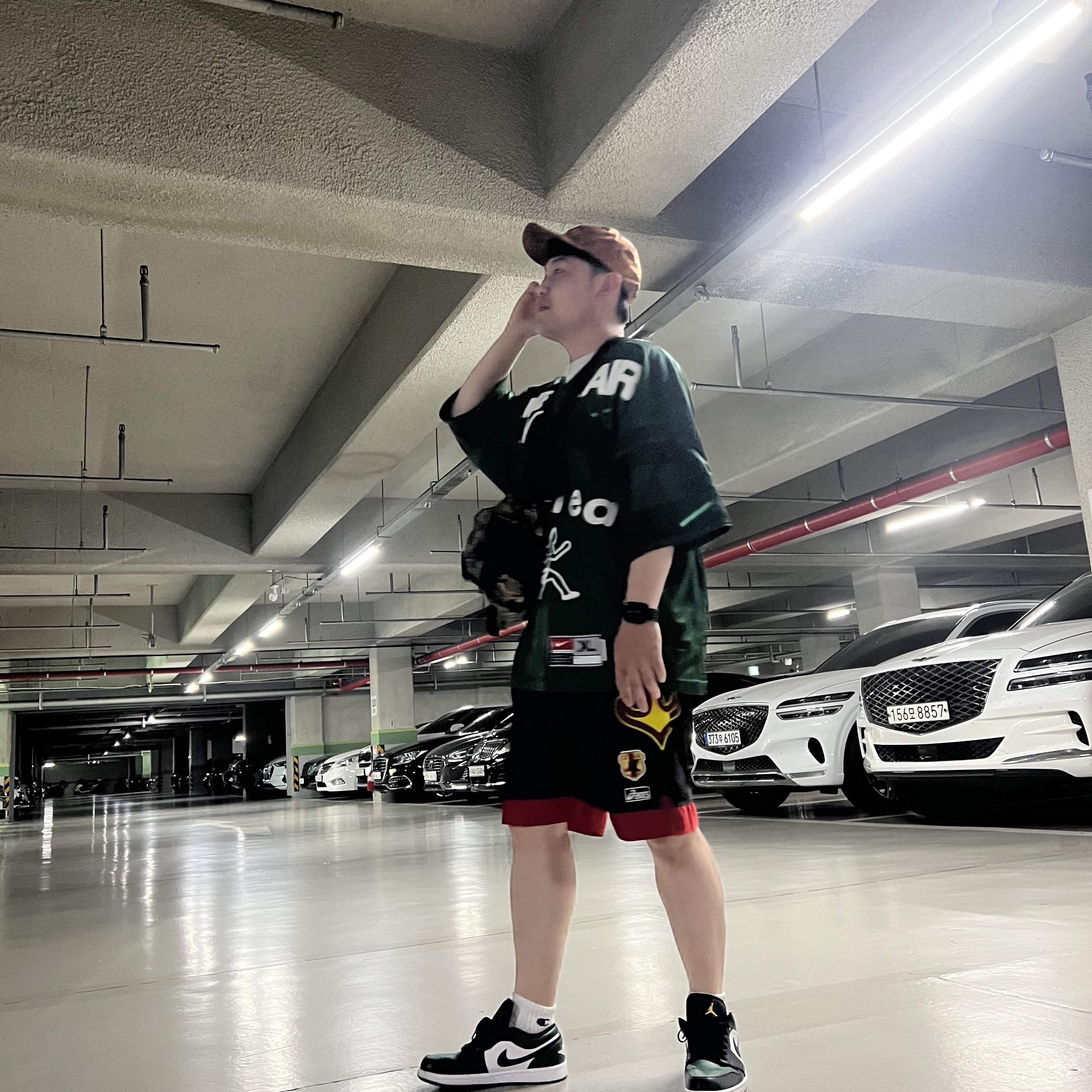 Jordan 1 Low Green Toe 착용 스타일 - 2