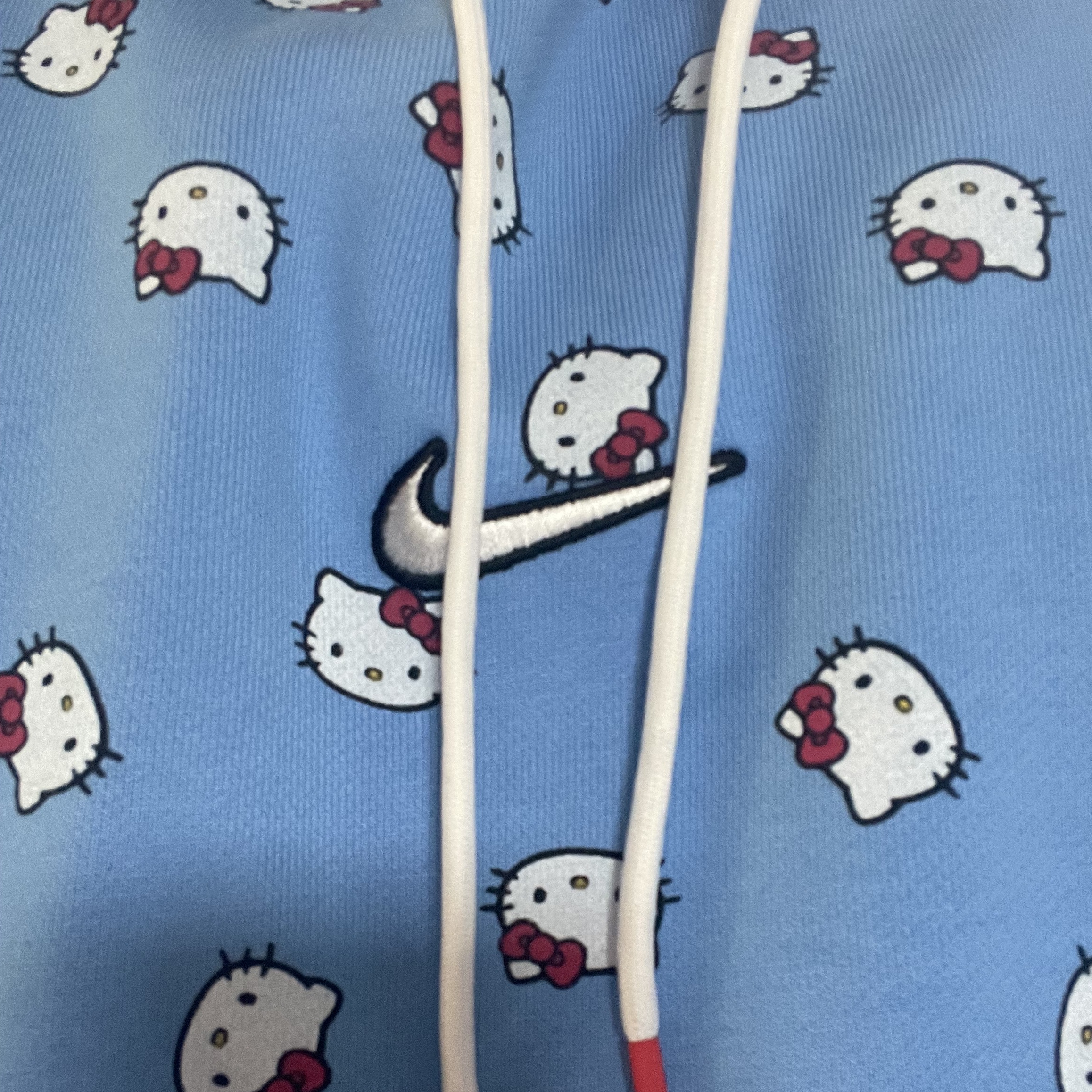 Nike x Hello Kitty NRG Fleece Hoodie Blue - Asia 착용 스타일 - 1