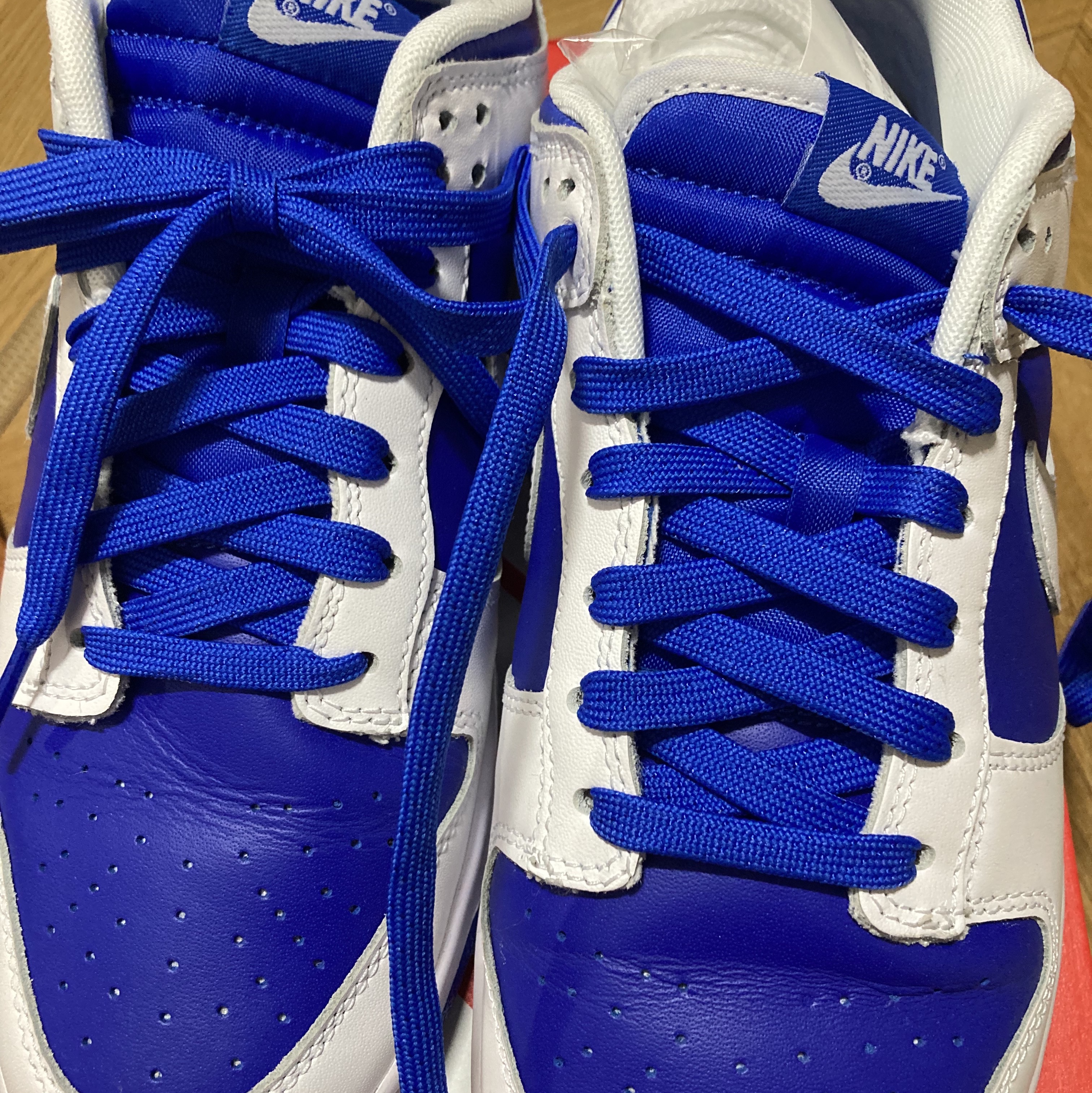 Nike Dunk Low Retro Racer Blue and White 착용 스타일 - 5