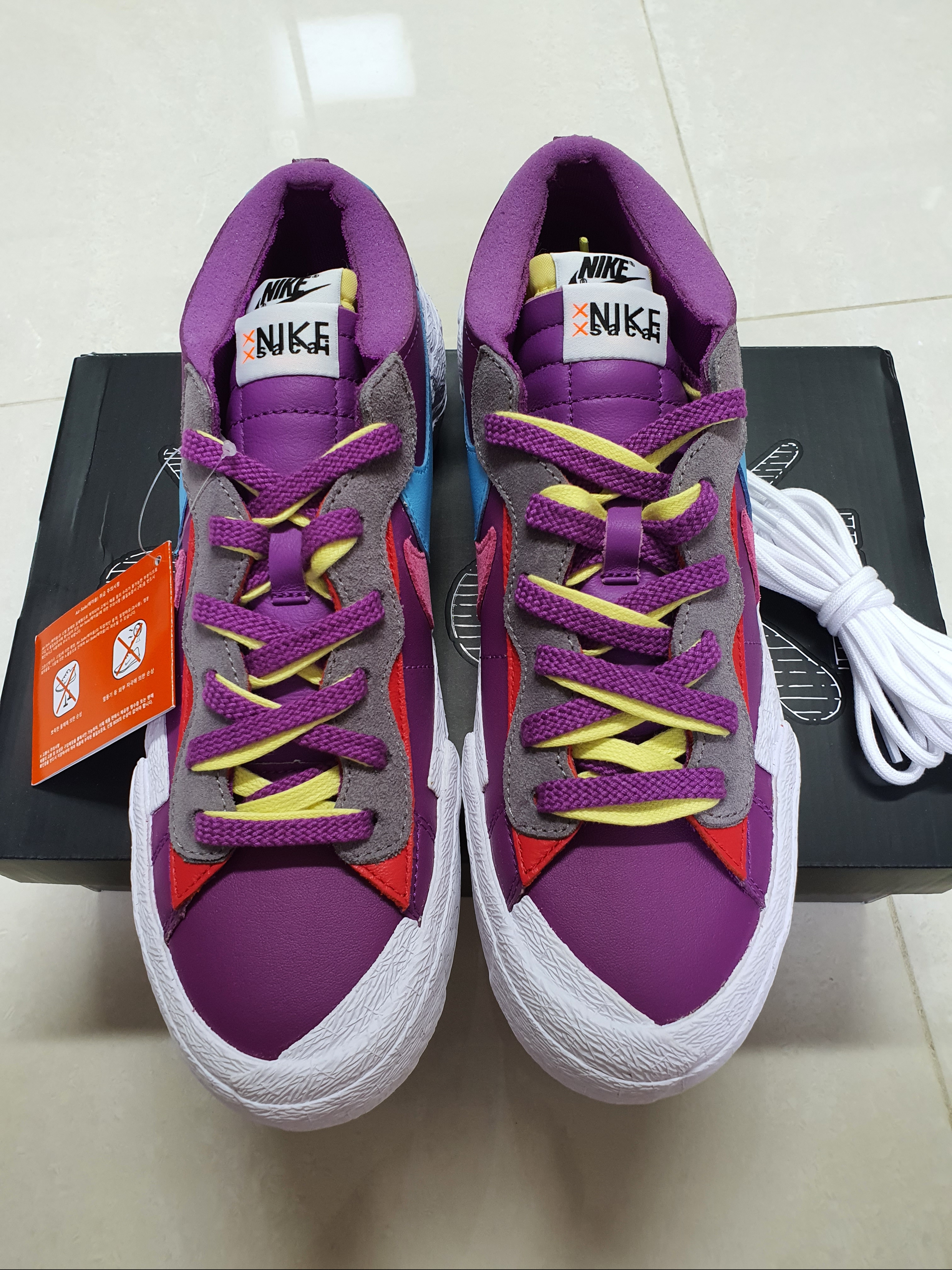 Nike x Sacai x Kaws Blazer Low Purple Dusk 착용 스타일 - 2