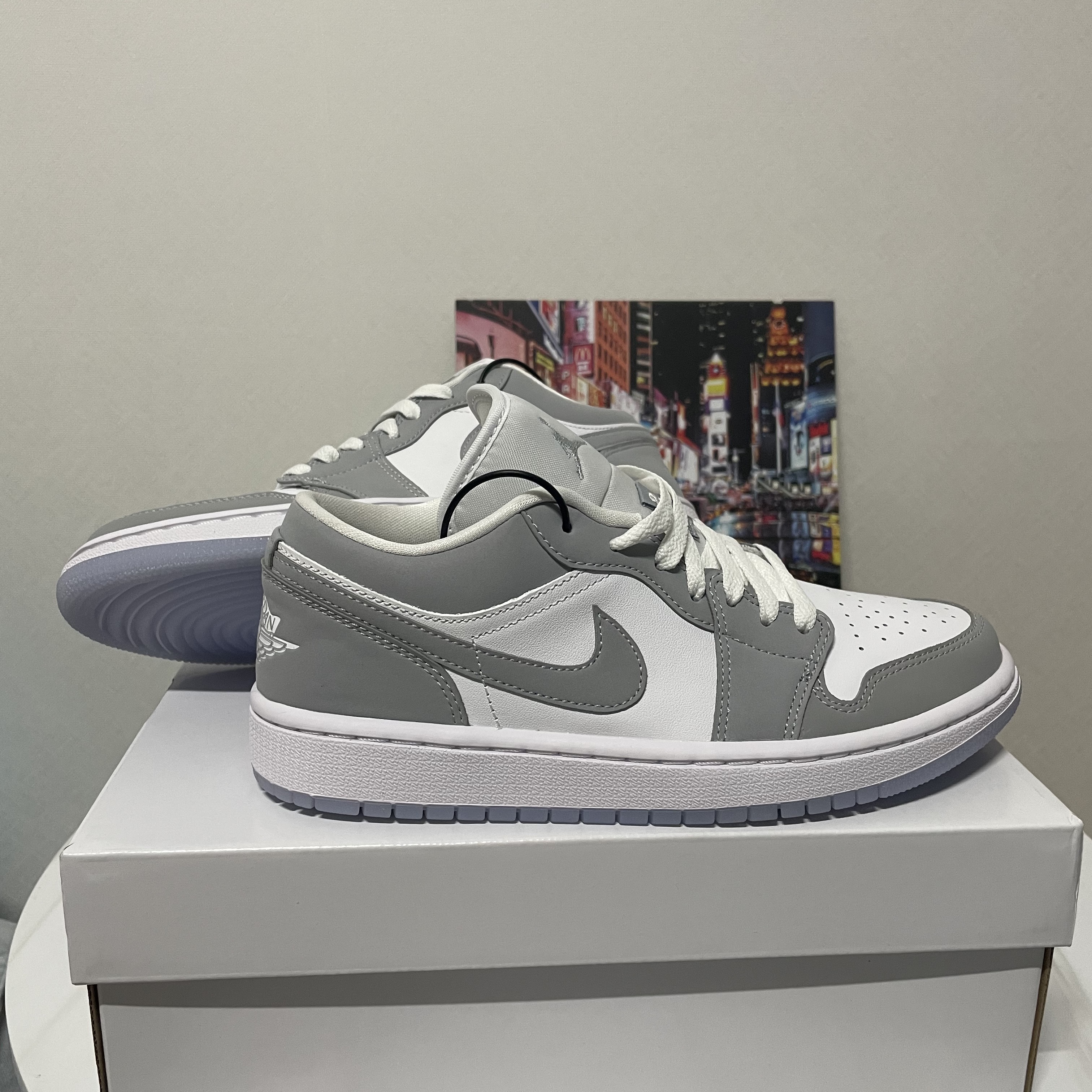 (W) Jordan 1 Low White Wolf Grey 착용 스타일
