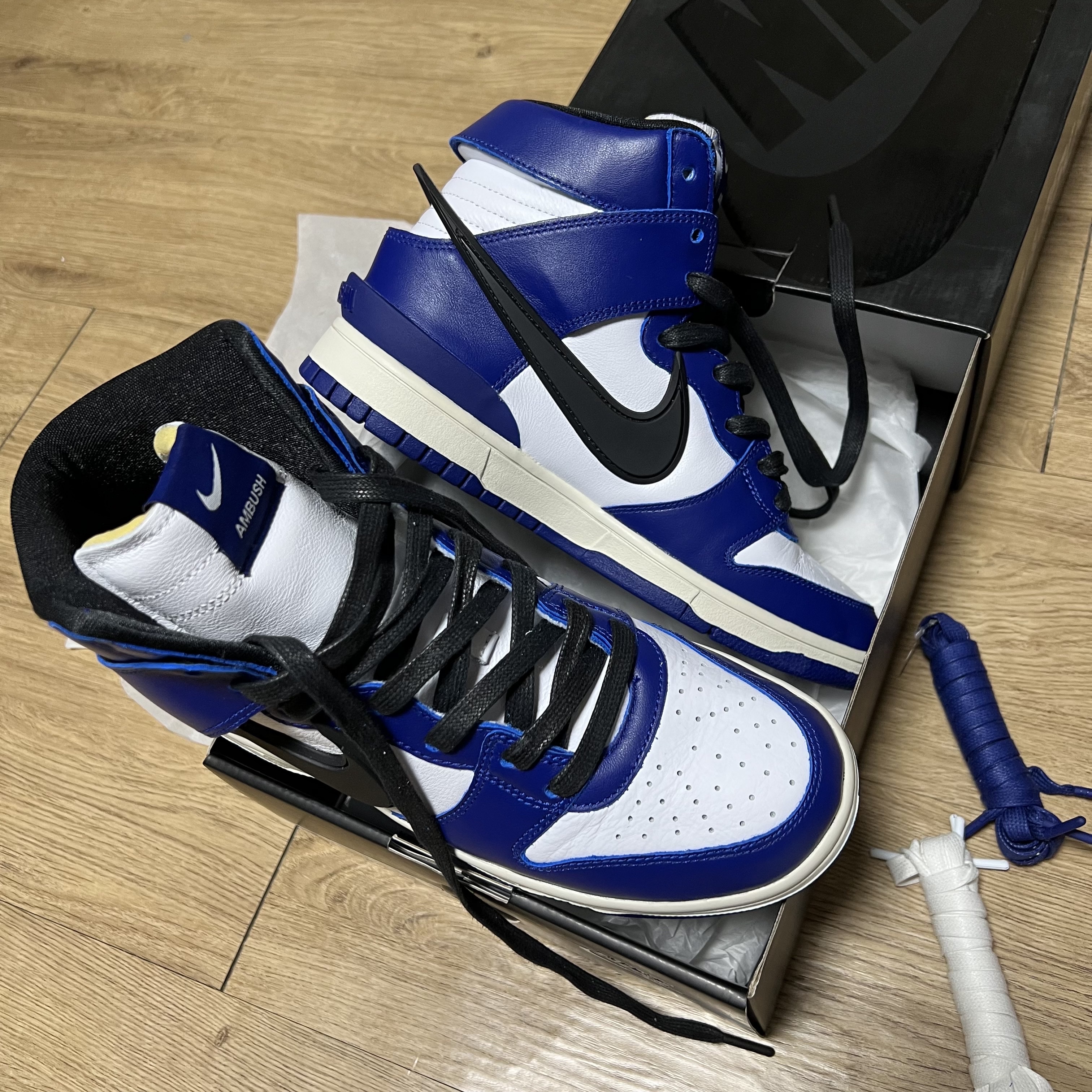 Nike x Ambush Dunk High Deep Royal Blue 착용 스타일