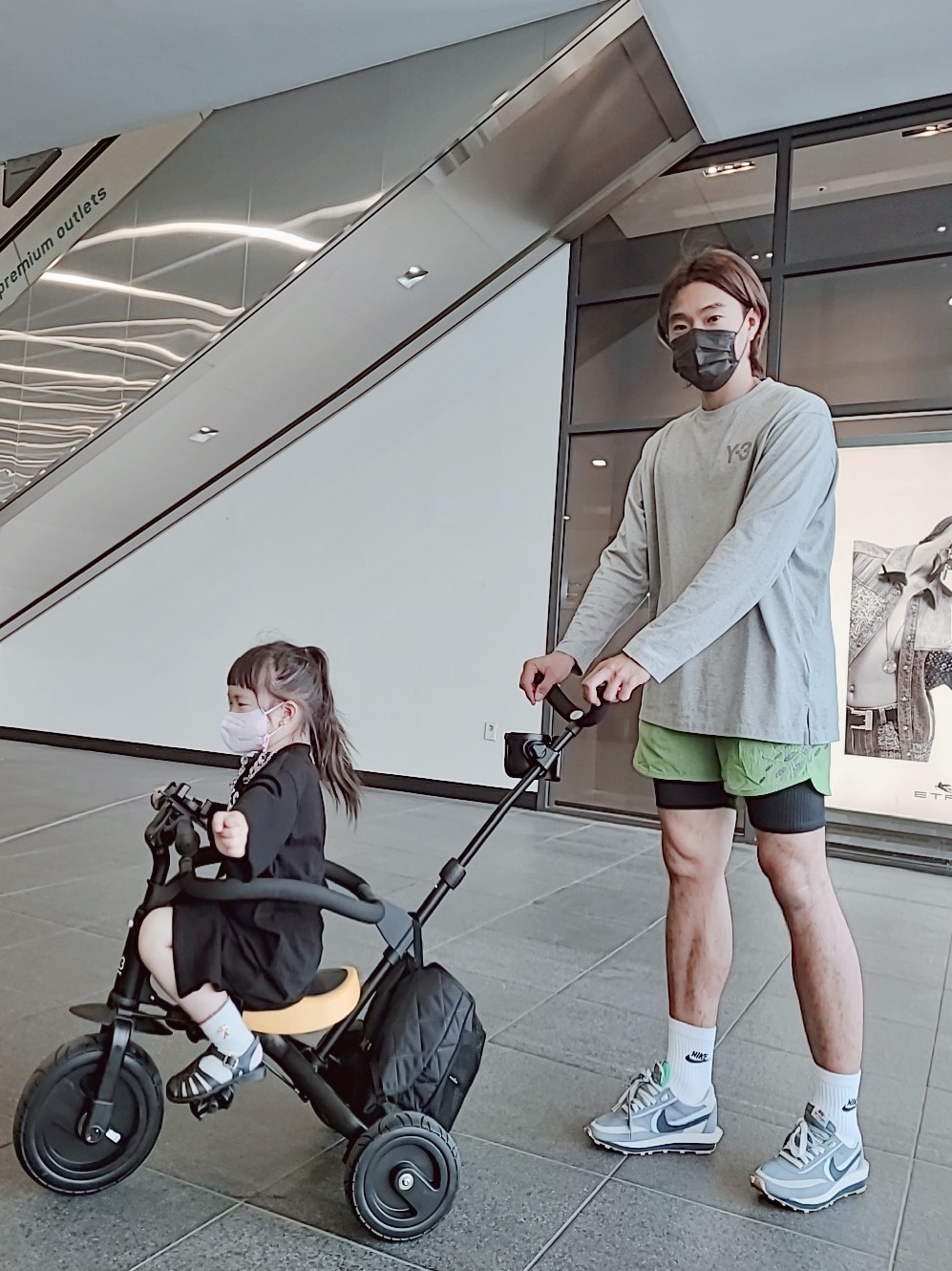 Nike x Sacai x Clot LDWaffle Cool Grey 착용 스타일