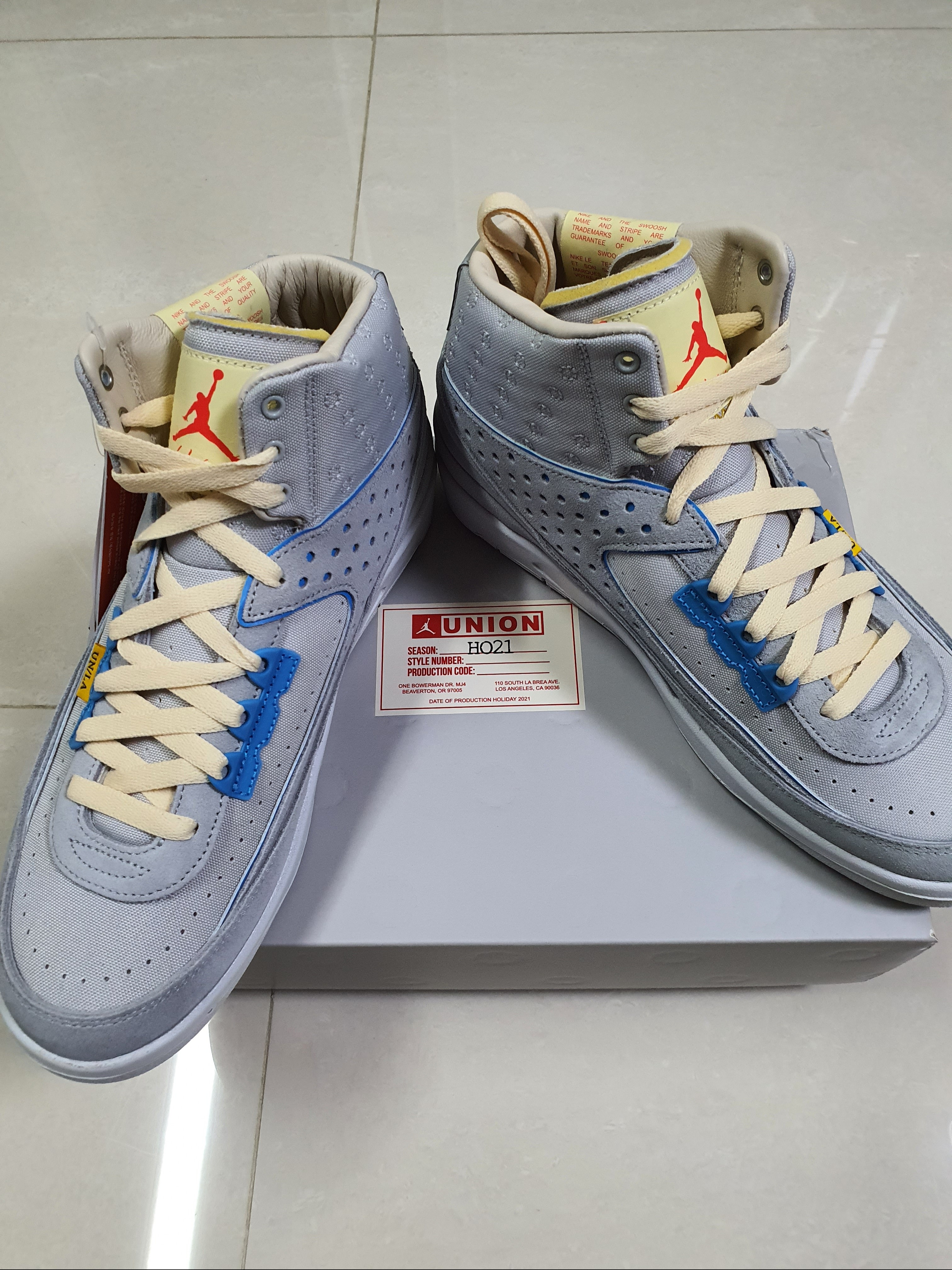 Jordan 2 x Union Retro SP Grey Fog 착용 스타일 - 3