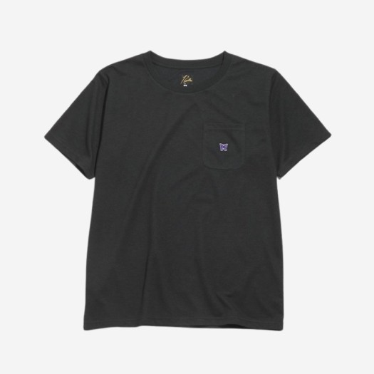 니들스 로고 숏슬리브 크루넥 티셔츠 블랙