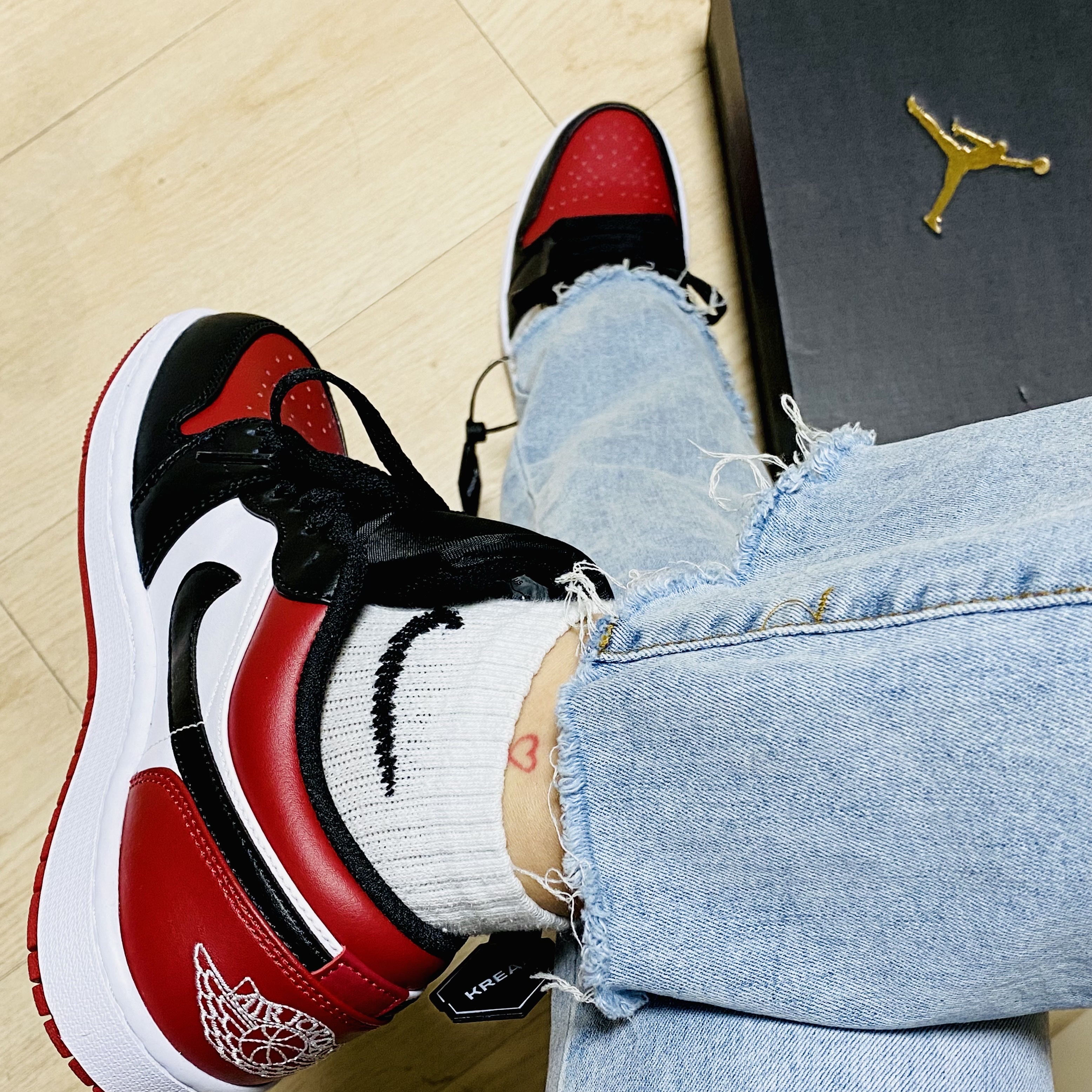 Jordan 1 Low Bred Toe 착용 스타일