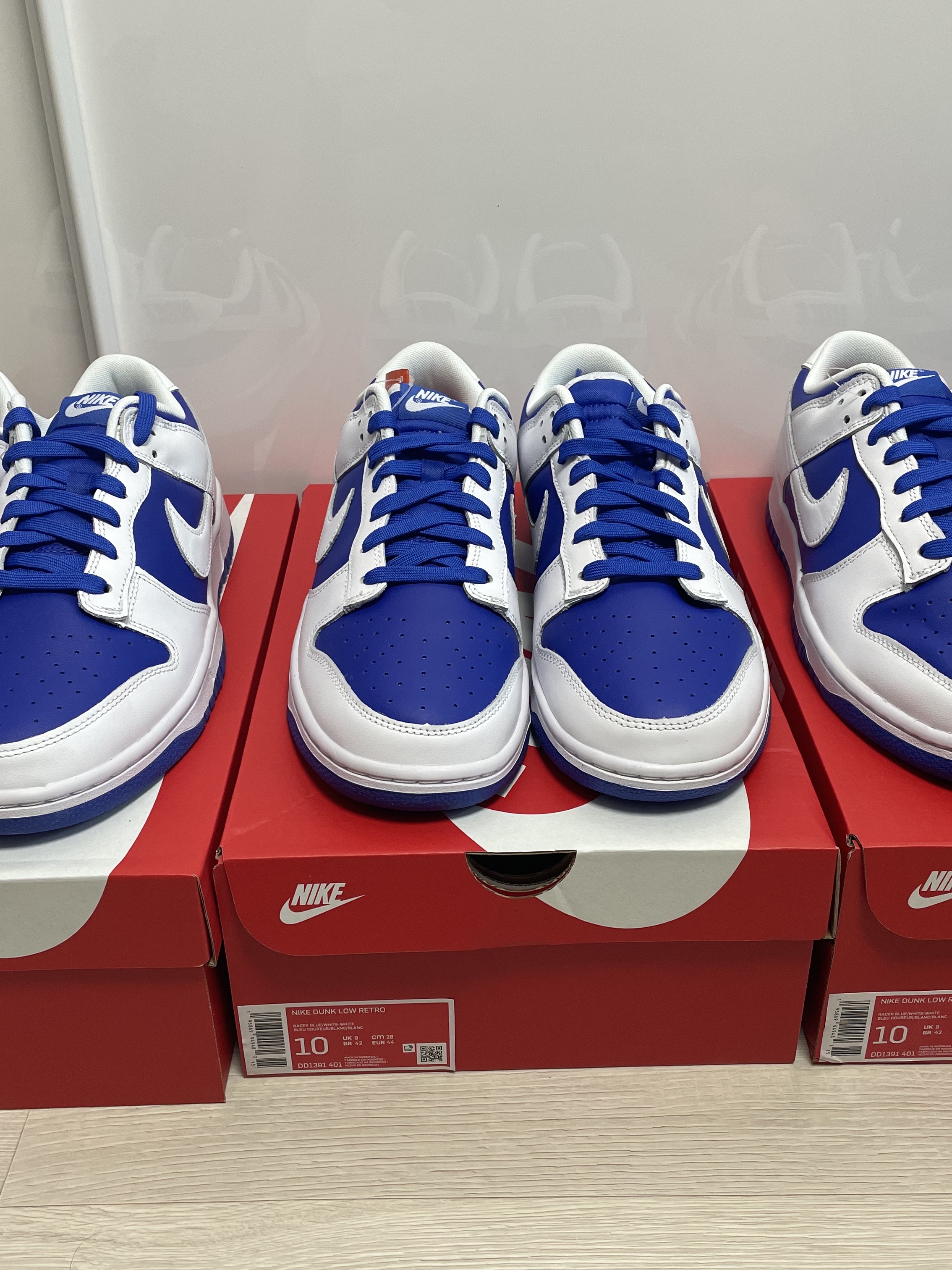Nike Dunk Low Retro Racer Blue and White 착용 스타일 - 1