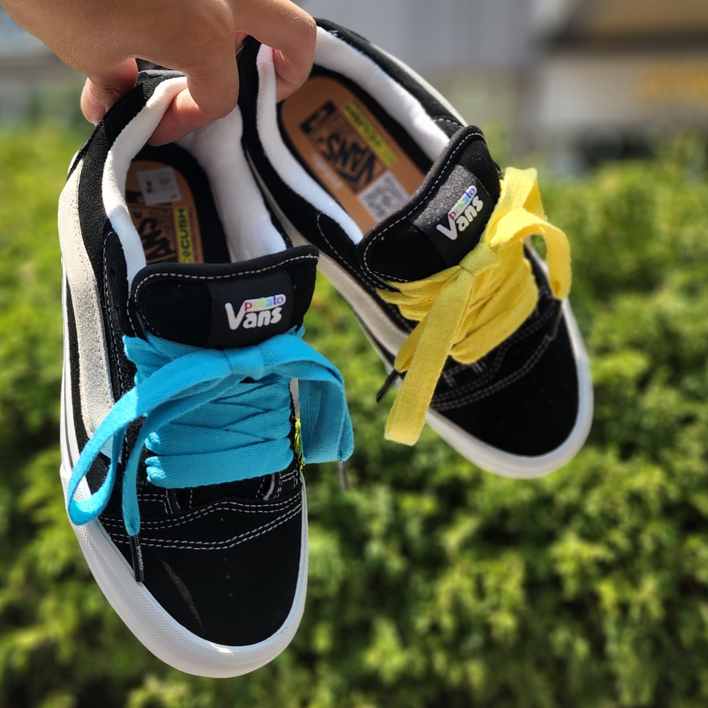 Vans Vault x Imran Potato Knu-Skool VR3 LX Black White 착용 스타일 - 1