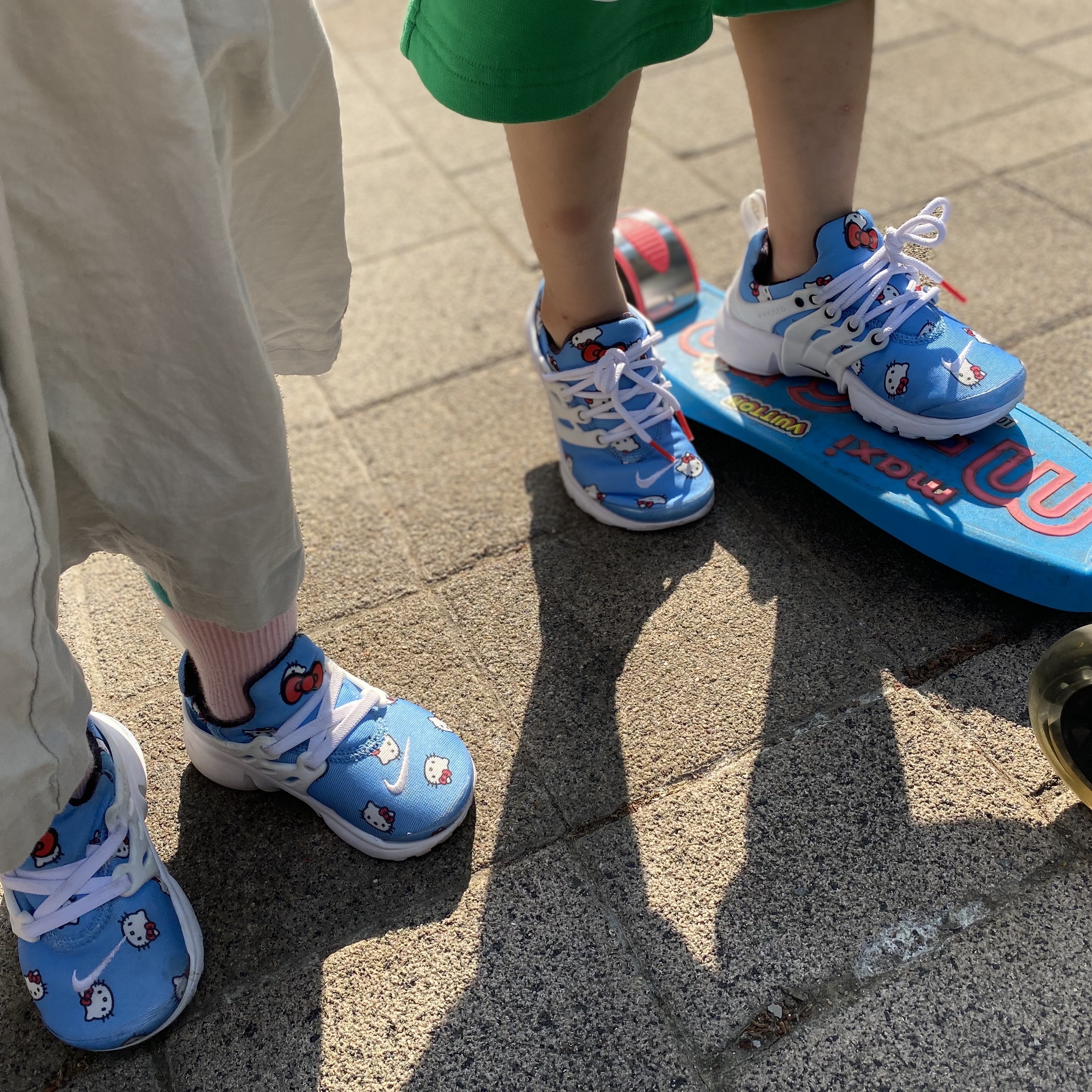 (TD) Nike x Hello Kitty Air Presto University Blue, (PS) Nike x Hello Kitty Air Presto University Blue 착용 스타일
