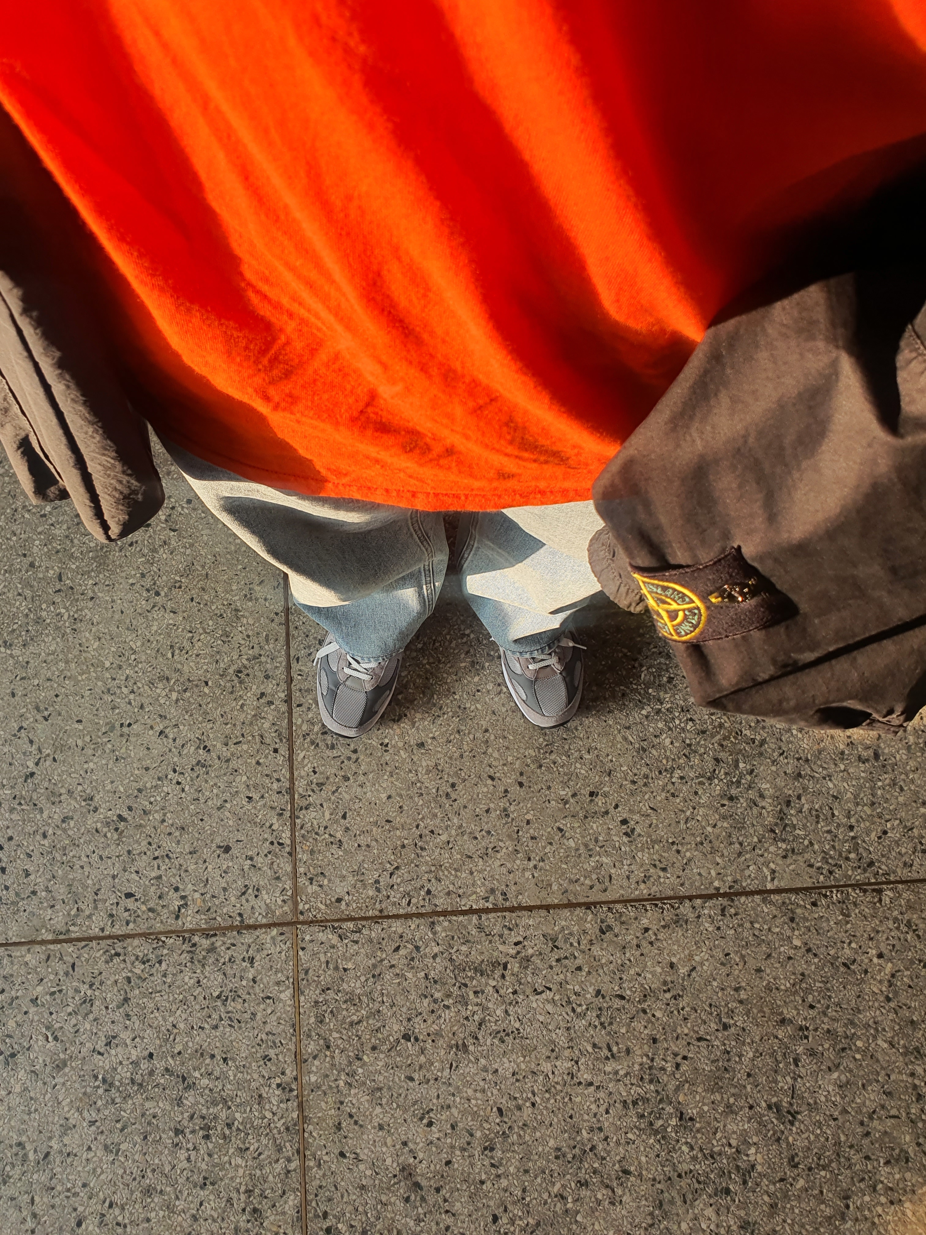 New Balance 992 Made in USA Grey - D Standard, Stone Island 113WN T.CO+OLD Overshirt Black - 21FW 착용 스타일 - 2