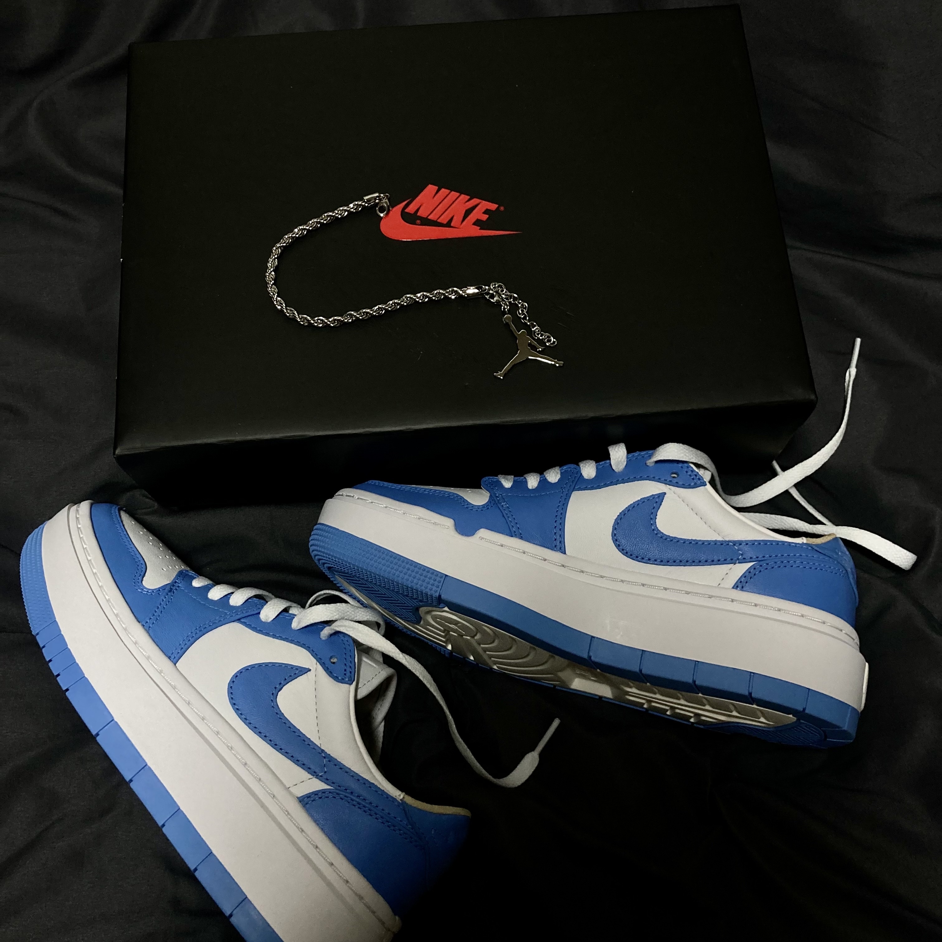 (W) Jordan 1 Elevate Low SE University Blue 착용 스타일