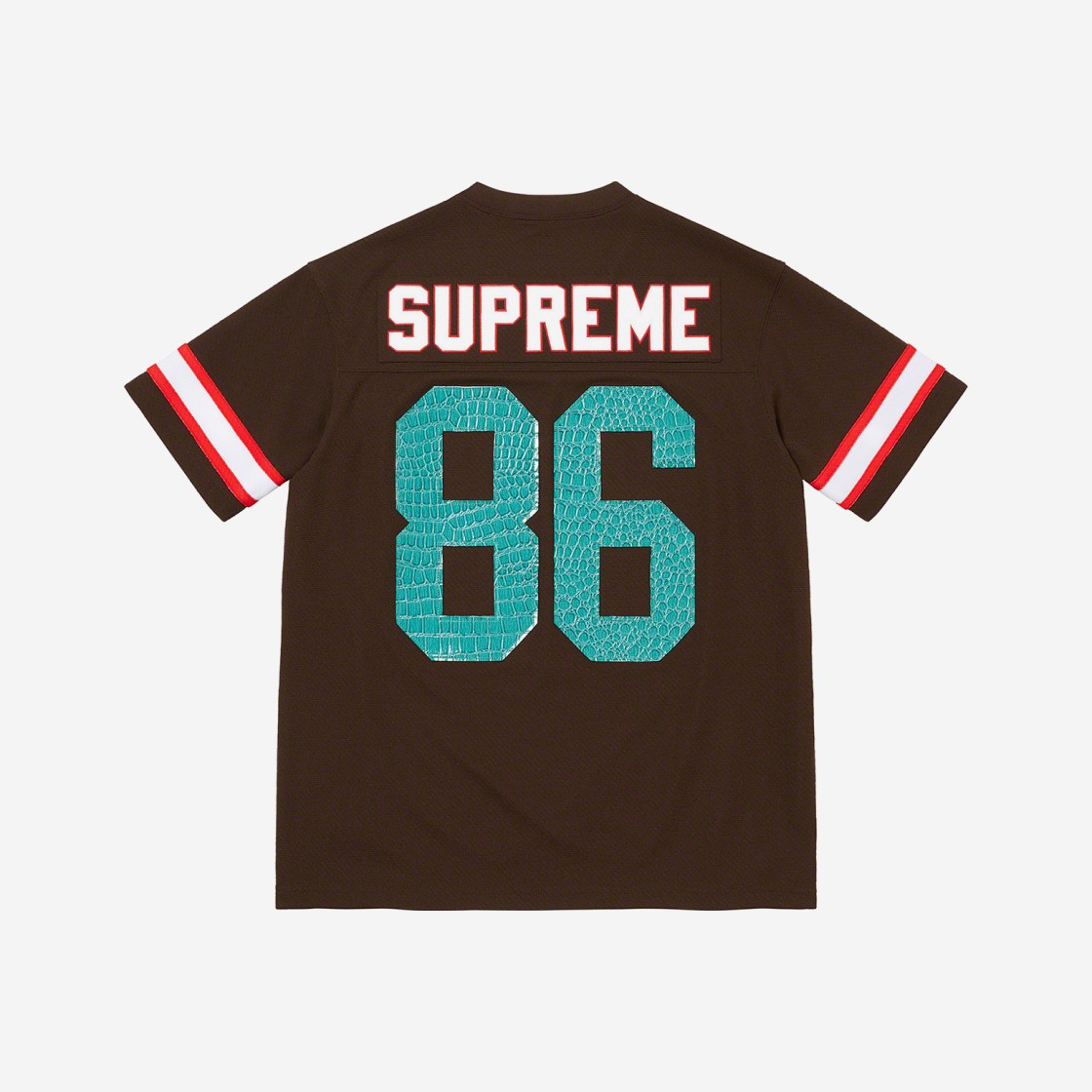 Supreme Faux Croc Football Jersey Brown - 22SS 상세 이미지 2