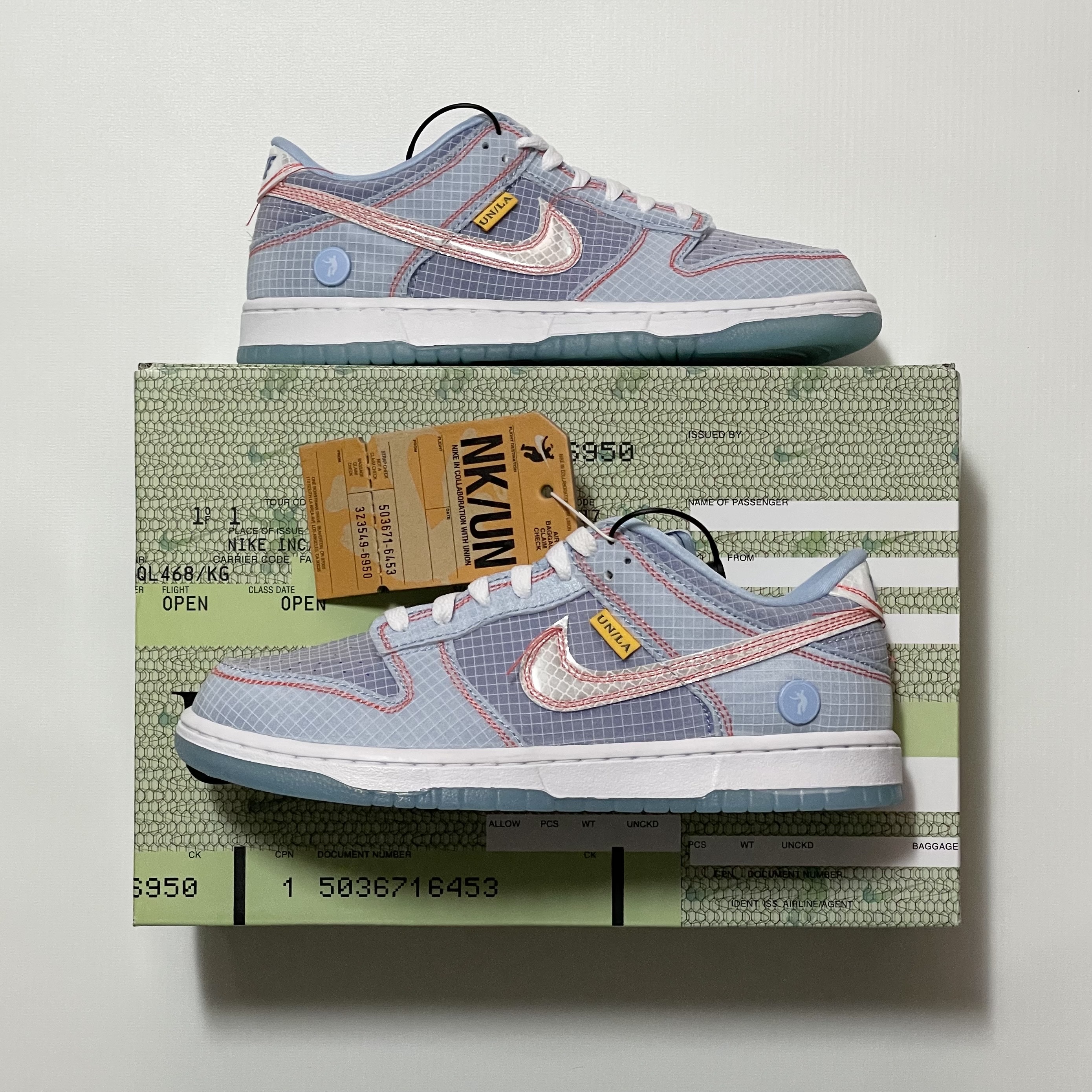 Nike x Union Dunk Low Passport Pack Argon 착용 스타일 - 3