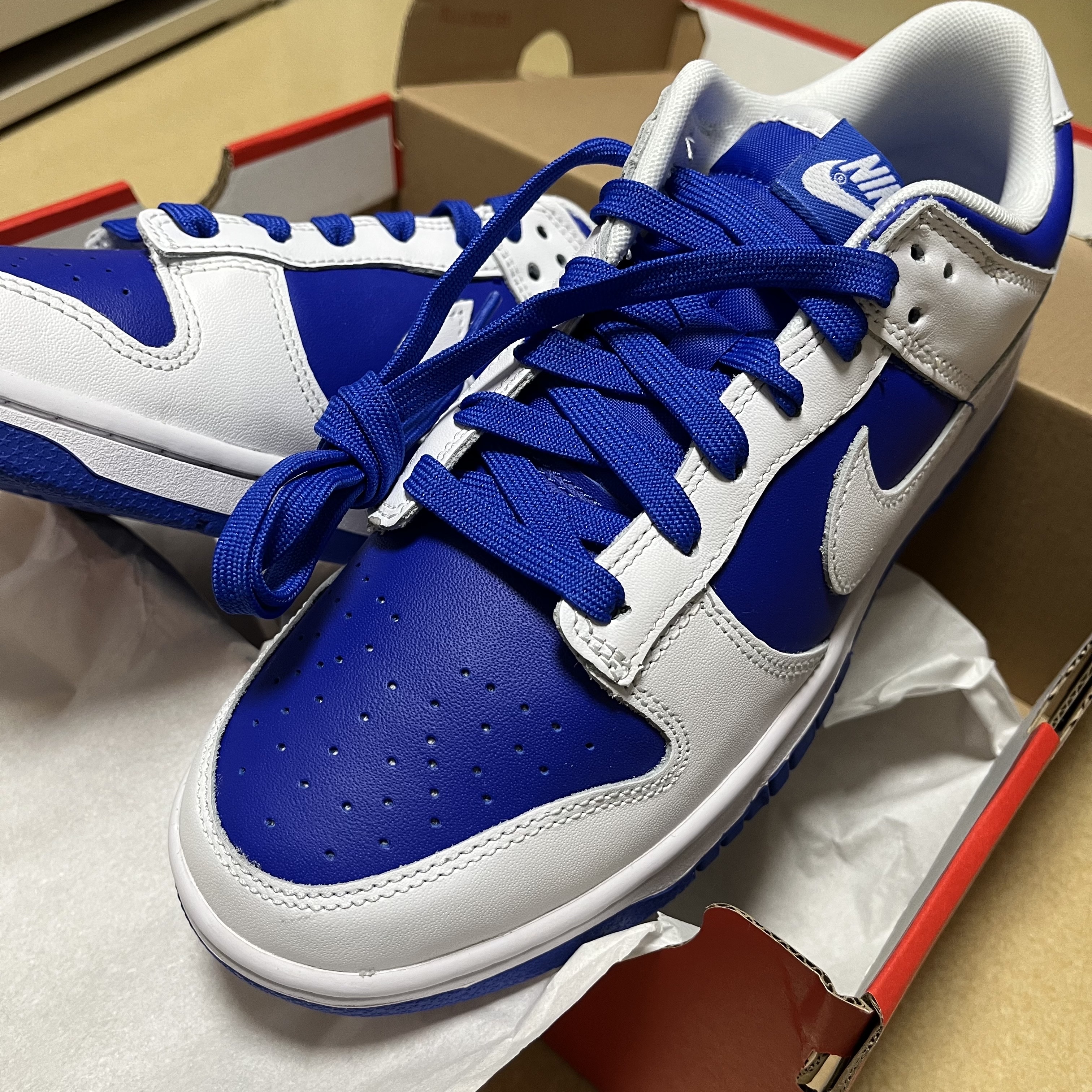 Nike Dunk Low Retro Racer Blue and White 착용 스타일