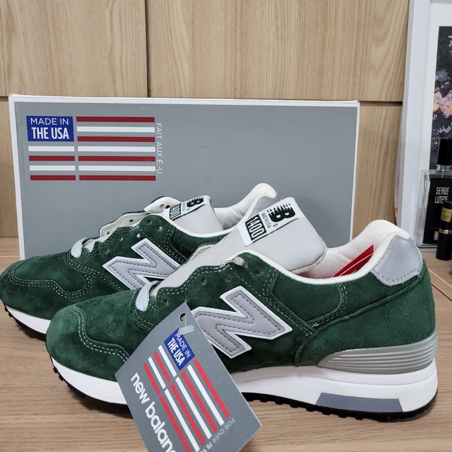 New Balance 1400 Made in USA Mountain Green 착용 스타일 - 2