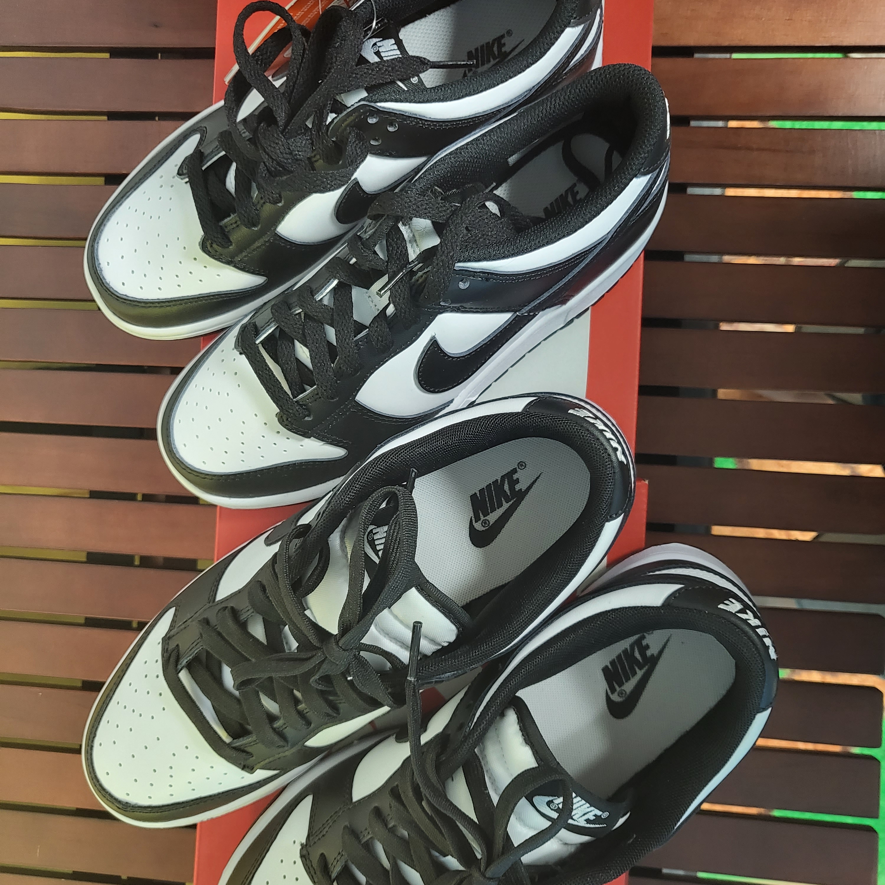 Nike Dunk Low Retro Black, (GS) Nike Dunk Low Black 착용 스타일 - 2
