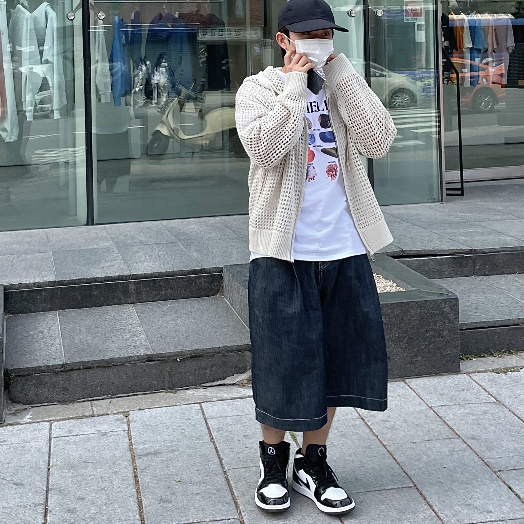 Jordan 1 Mid SE ASW Black 착용 스타일 - 4